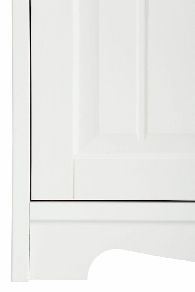 Feldmann-Wohnen Vitrine 85cm (Trinidad) Trinidad - grau 4-türig wählbar weiß Farbe