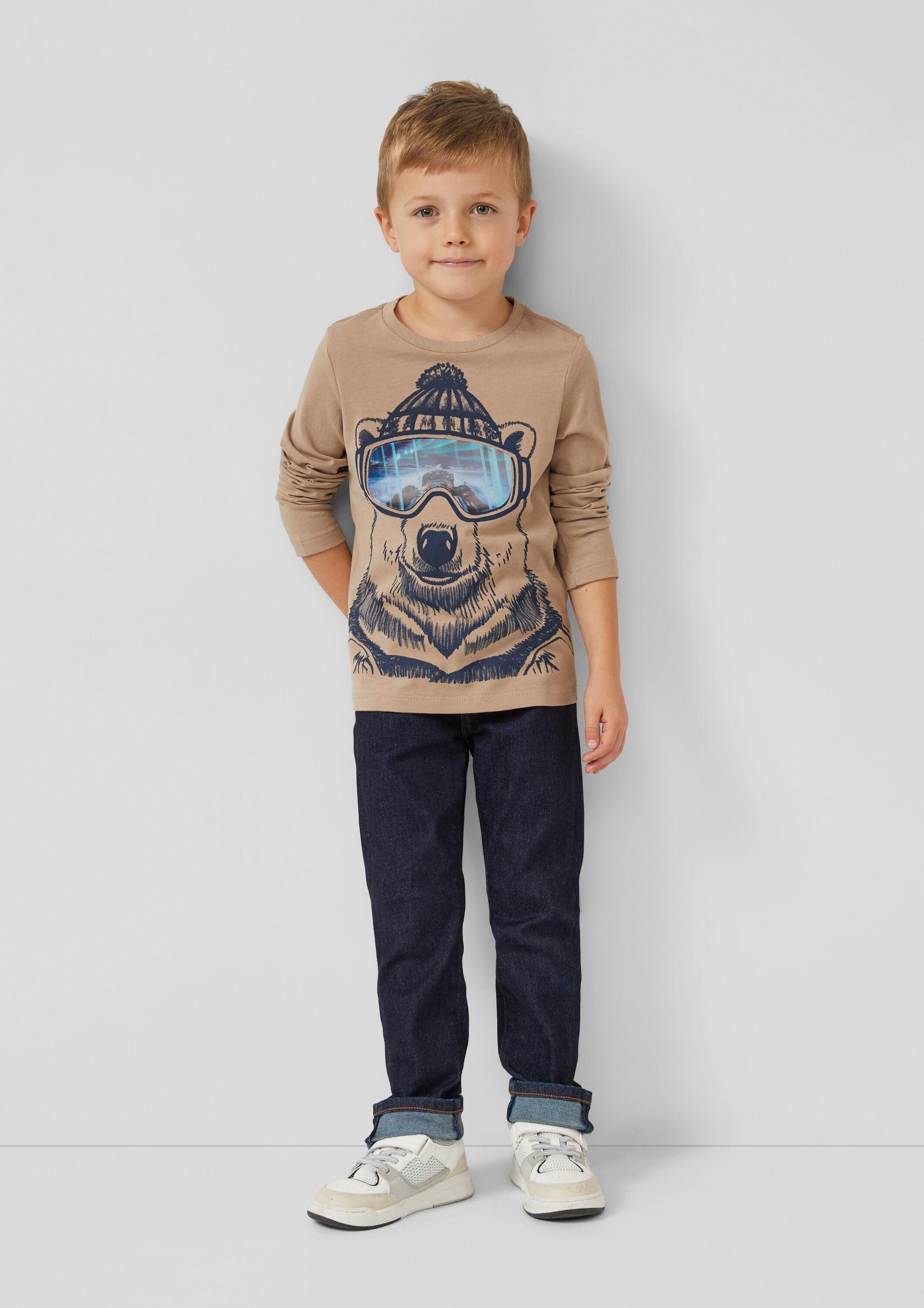 s.Oliver Langarmshirt T-Shirt Longsleeve mit Hologram-Artwork