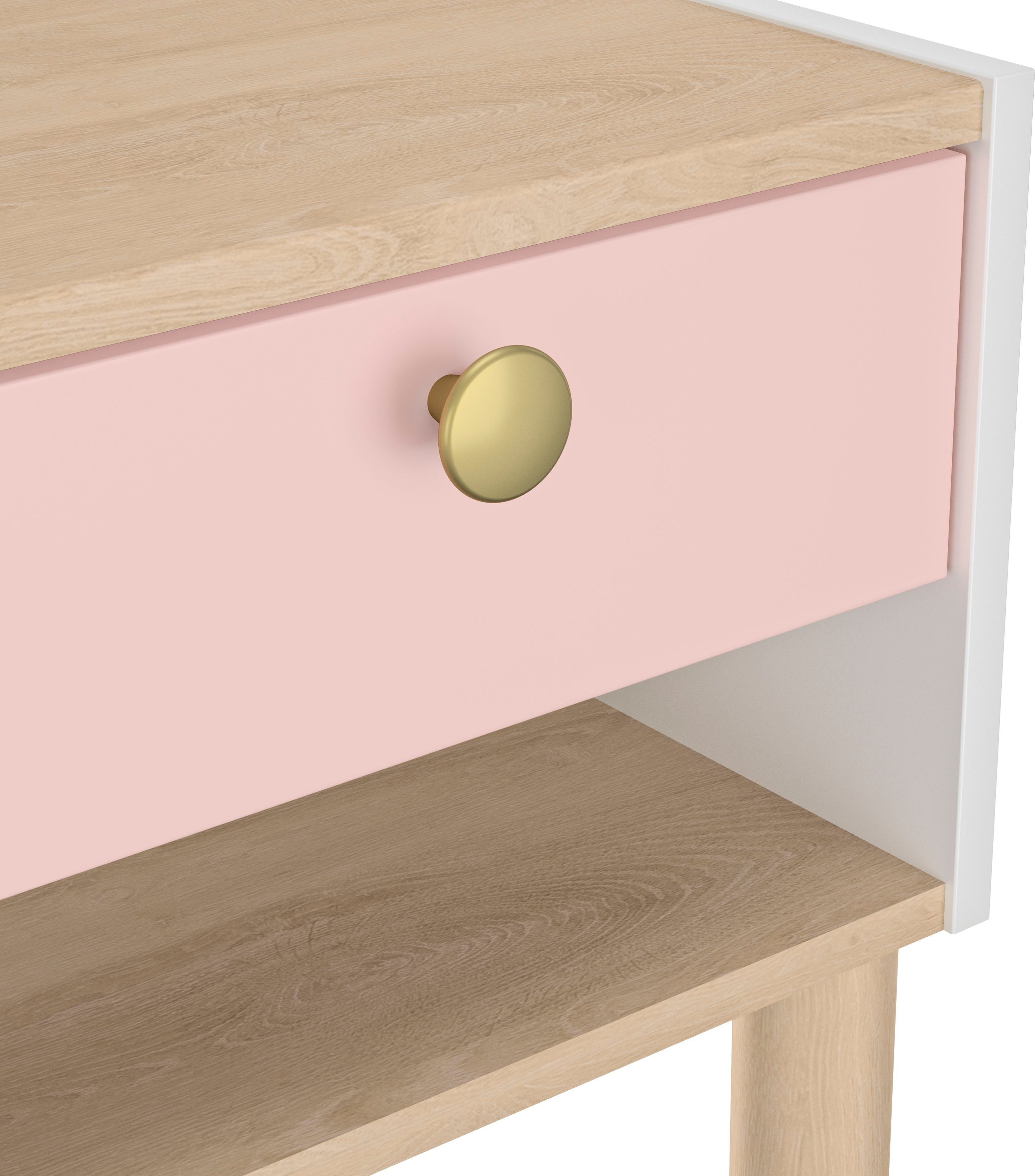 Gami Nachttisch Romy (1-St), Elegantes Design für eine sanfte und feminine Atmosphäre.