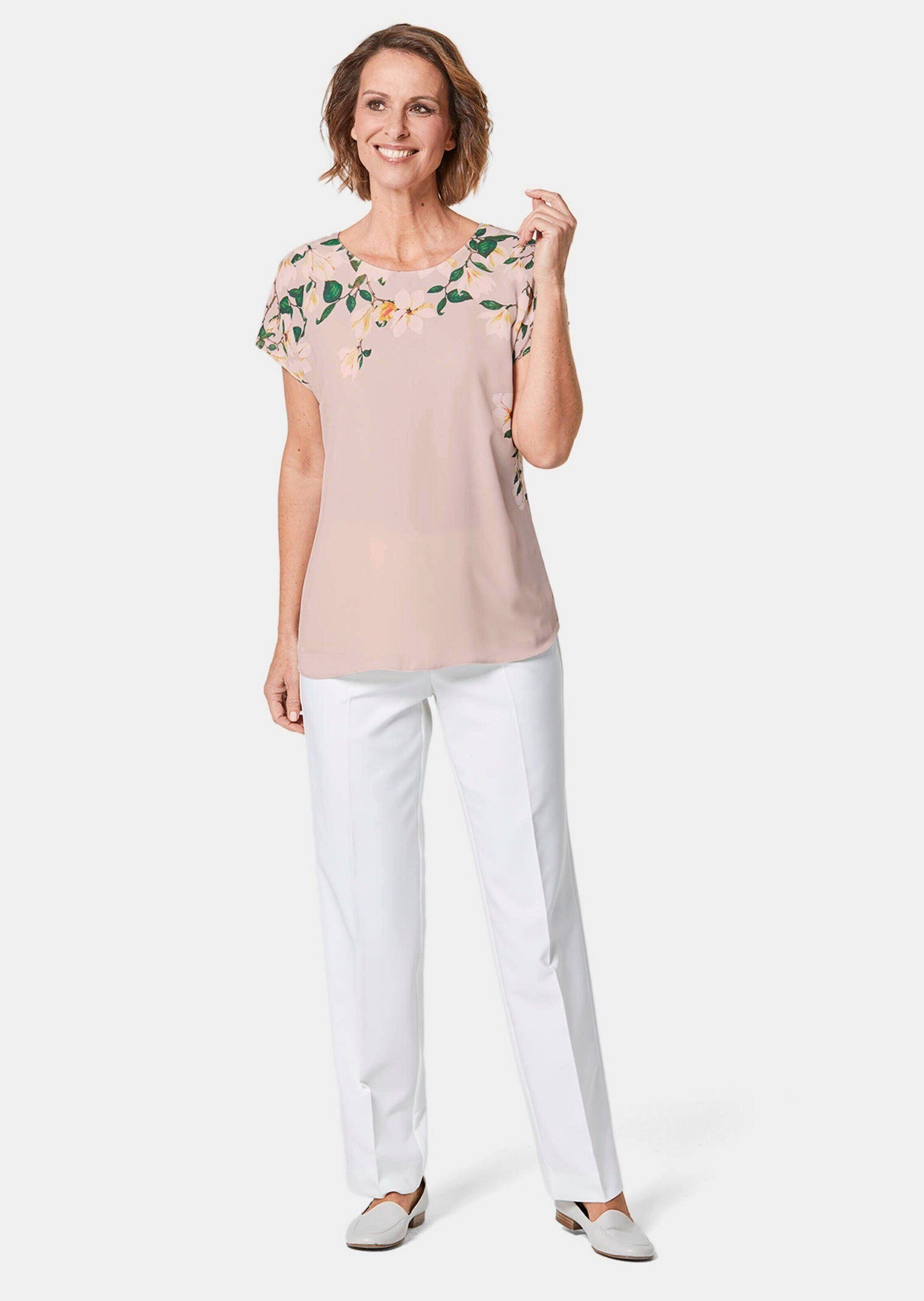 GOLDNER Chiffonbluse Luftige Chiffonbluse mit floralem günstig online kaufen