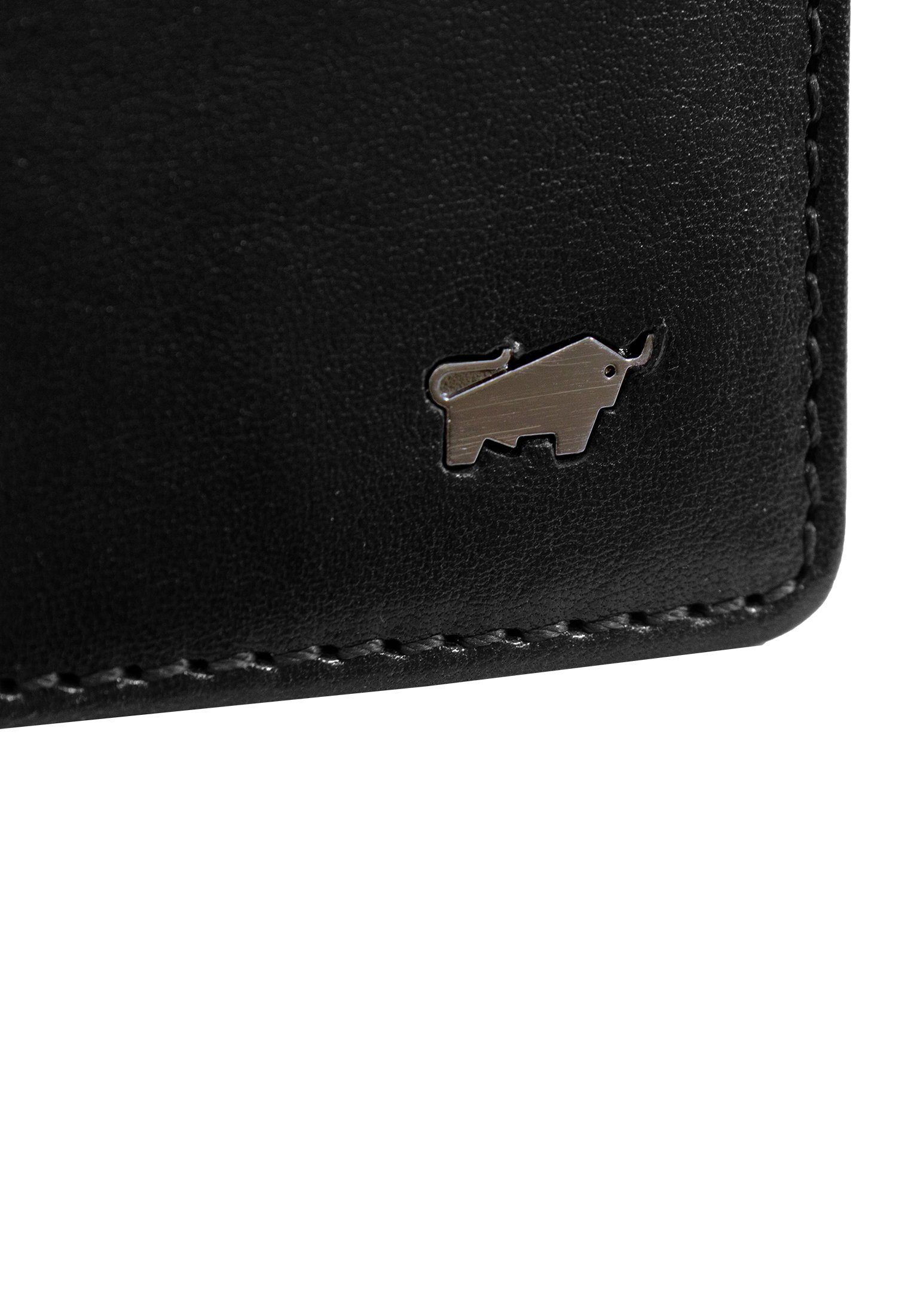 im RFID schwarz 8CS, Geldbörse Braun geräumigen Geldbörse Hochformat H COUNTRY Büffel