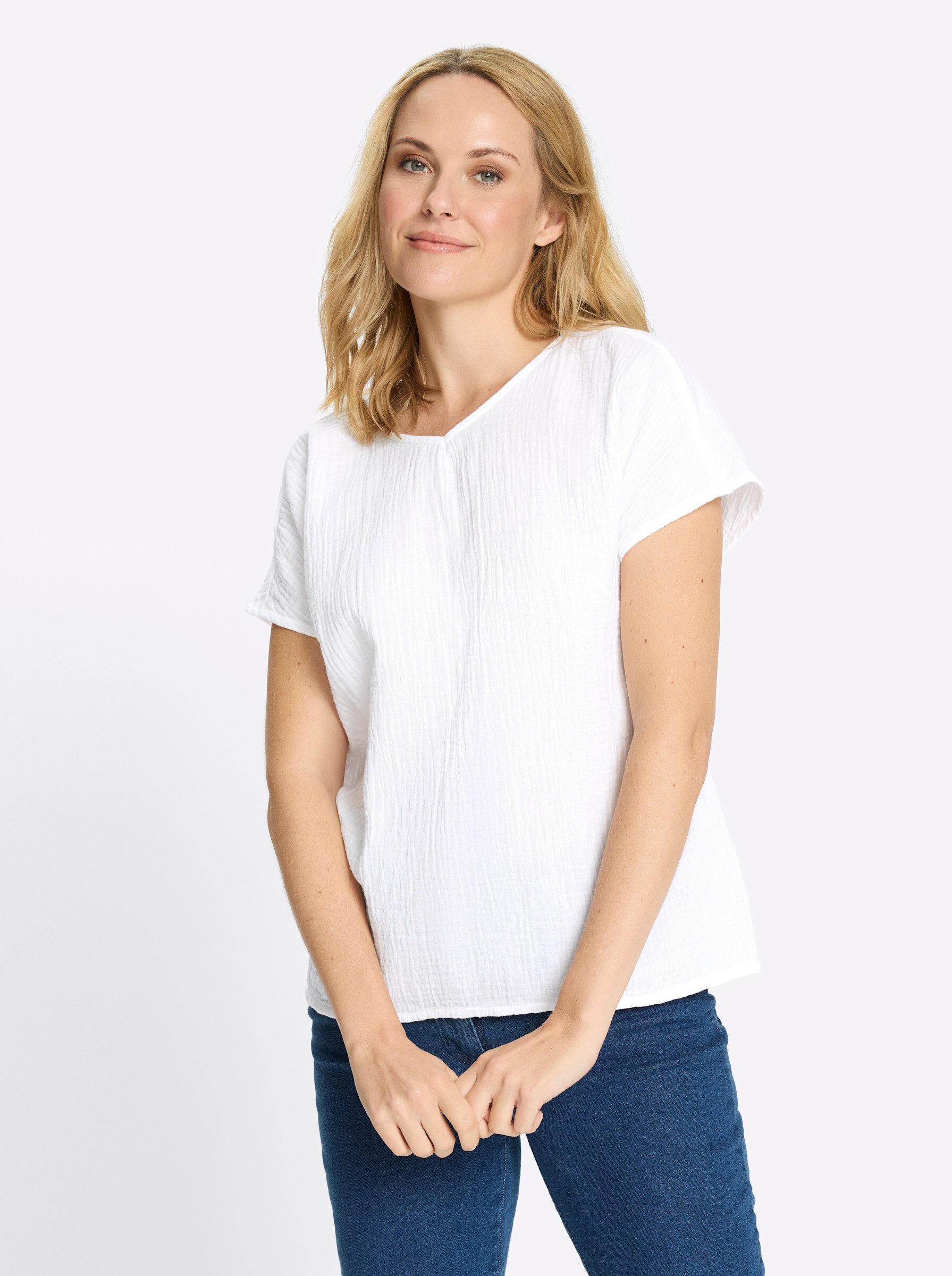 Sieh an! Klassische Bluse Schlupfbluse . günstig online kaufen