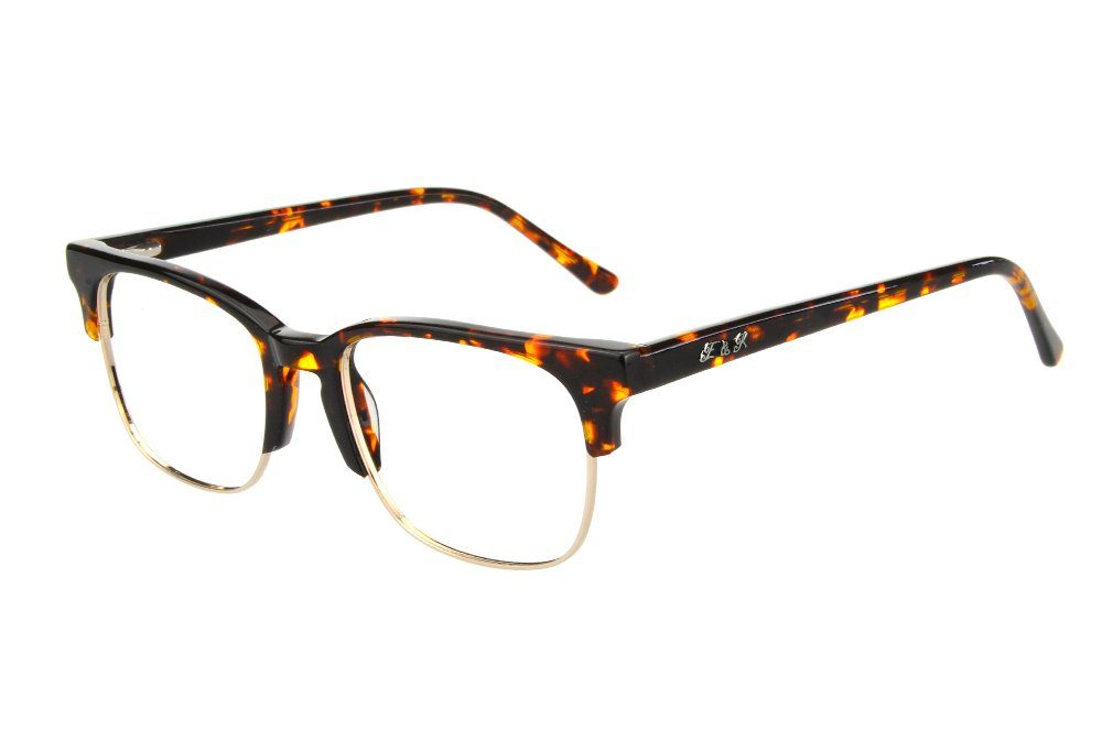 Edison & King Lesebrille Legend, entspiegelt - Retrobrille mit Browbar aus Acetat