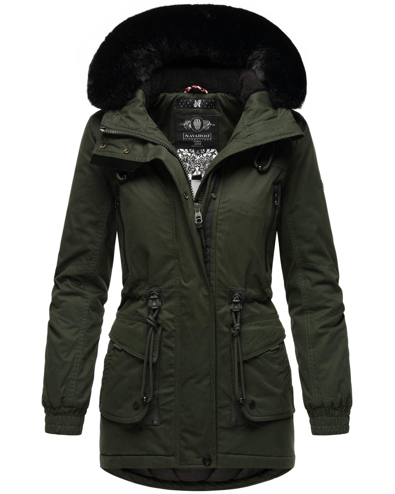 Marikoo Wintermantel Olessaa Sportlicher Baumwoll-Parka für den Winter