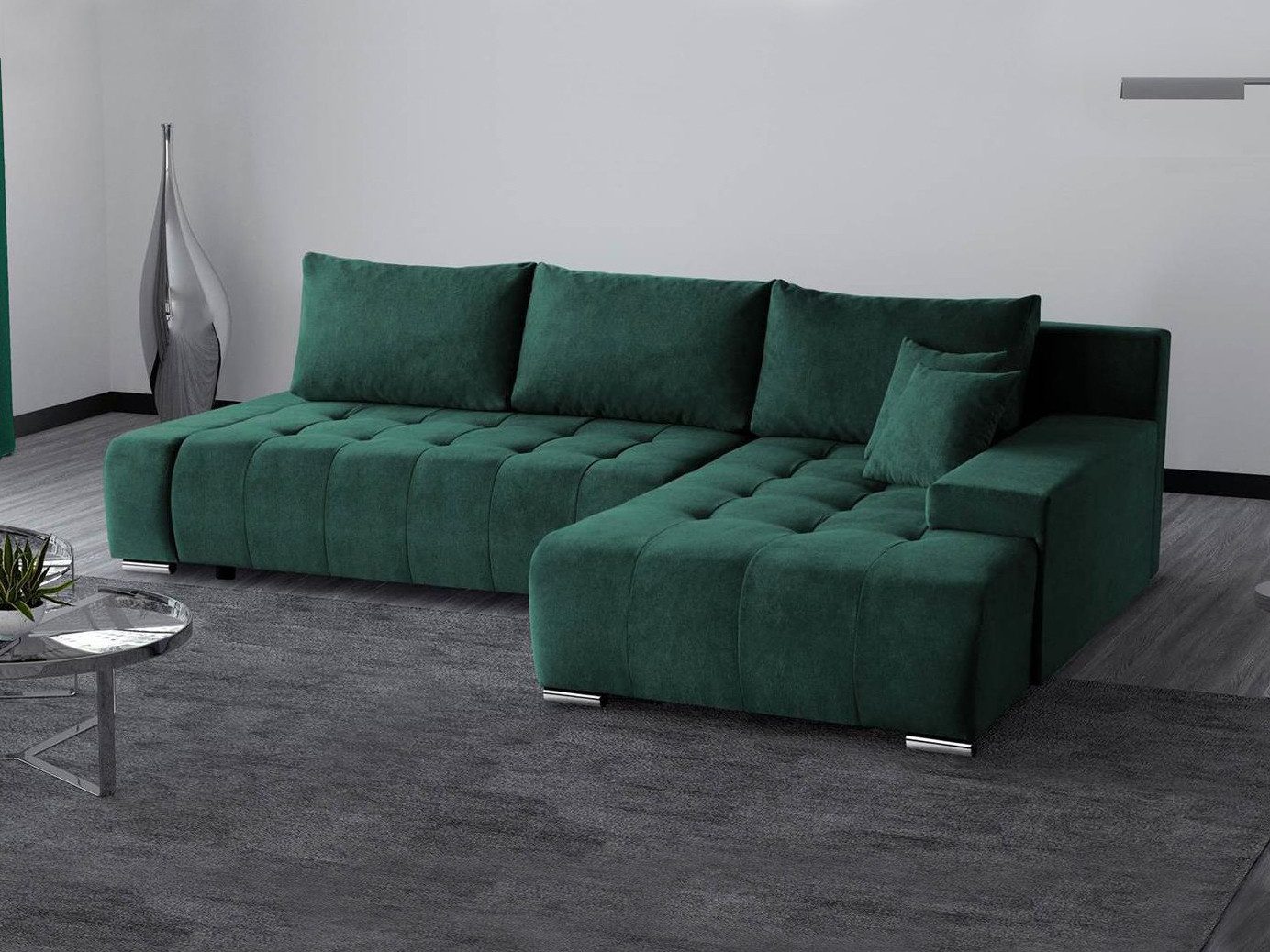Beautysofa Ecksofa DRACO mit Schlaffunktion und günstig online kaufen