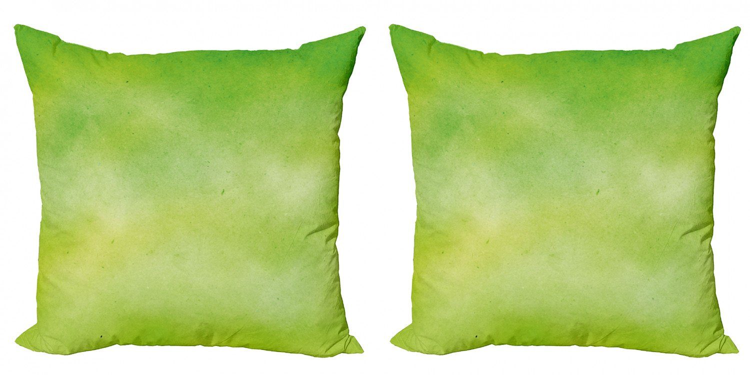 Kissenbezüge Modern Accent Doppelseitiger Digitaldruck, (2 Green Stück), Abakuhaus Faded Lime Aquarellen