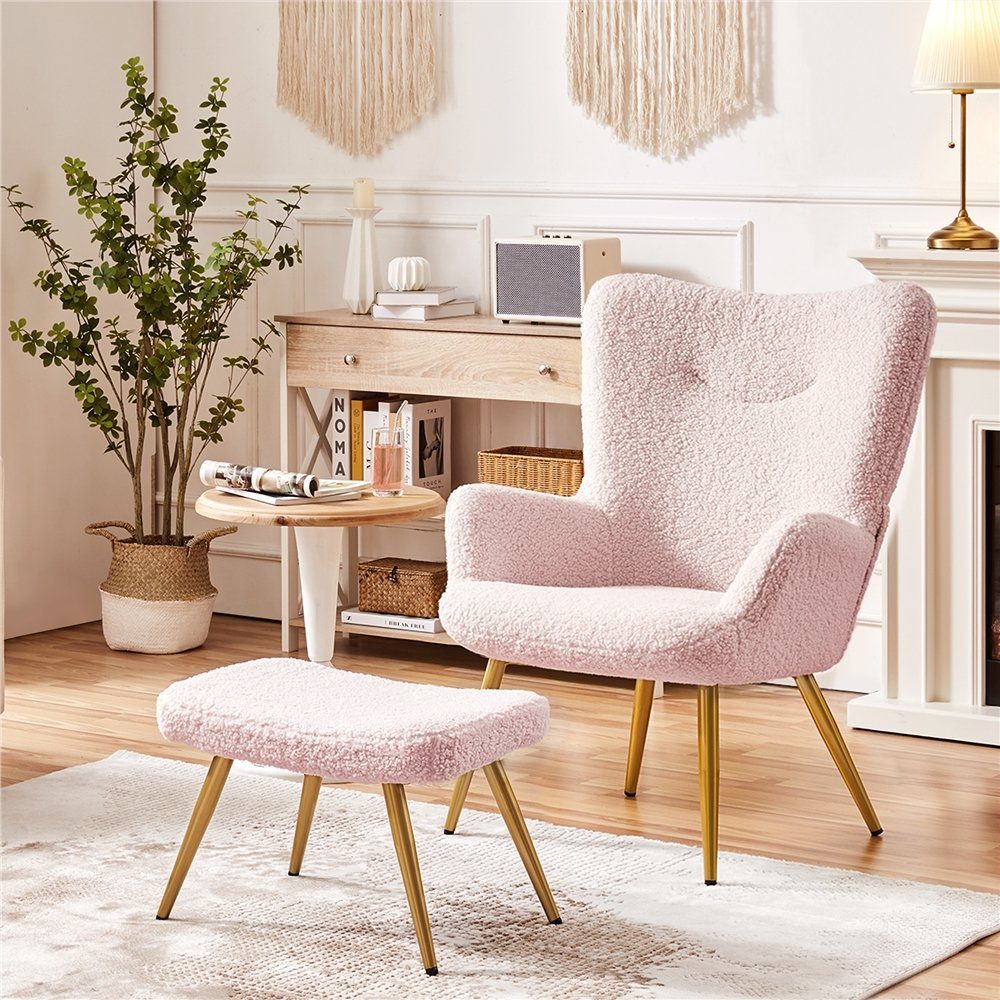 Yaheetech Relaxsessel Ohrensessel mit Hocker, Loungesessel günstig online kaufen
