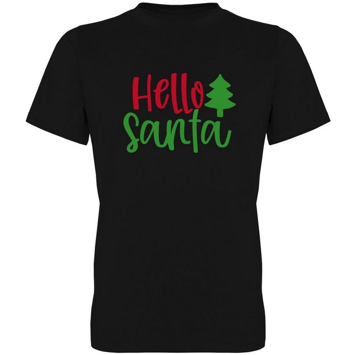 G-graphics T-Shirt Hello Santa Herren T-Shirt mit trendigem Frontprint Aufdruck auf der Vorderseite Spruch/Sprüche/Print/Motiv für jung & alt