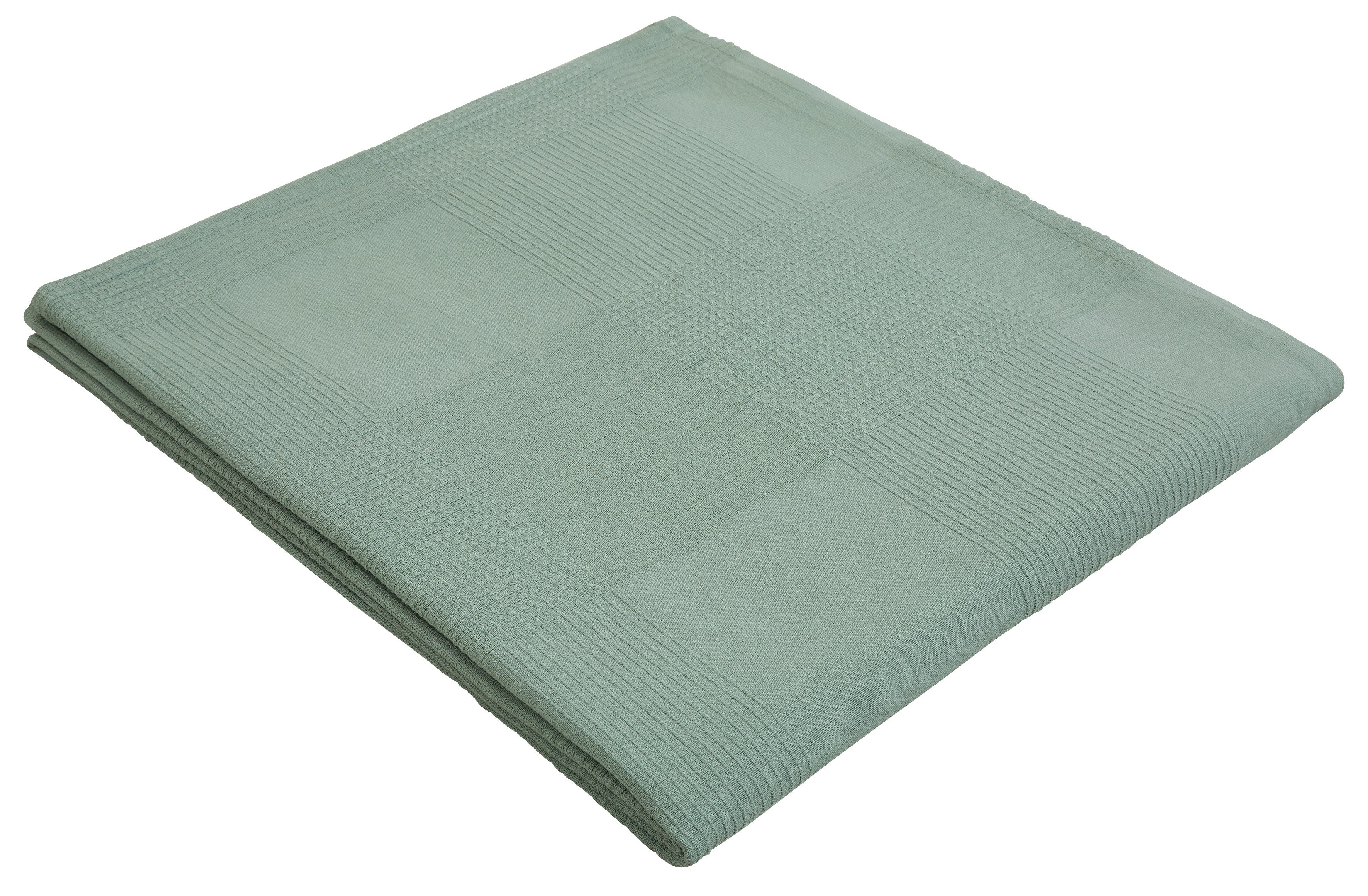 my home Tagesdecke Mira, leichte Tagesdecke aus 100% Baumwolle, uni Überwurf, ohne Füllung