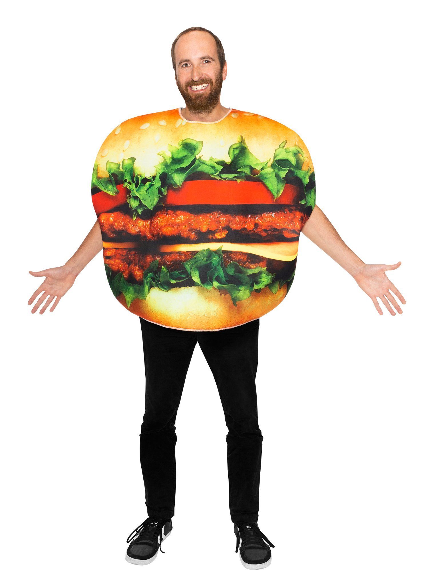 Lebensmittel-Kostüm Hamburger - Lustiges Fasching Karnevalskostüm