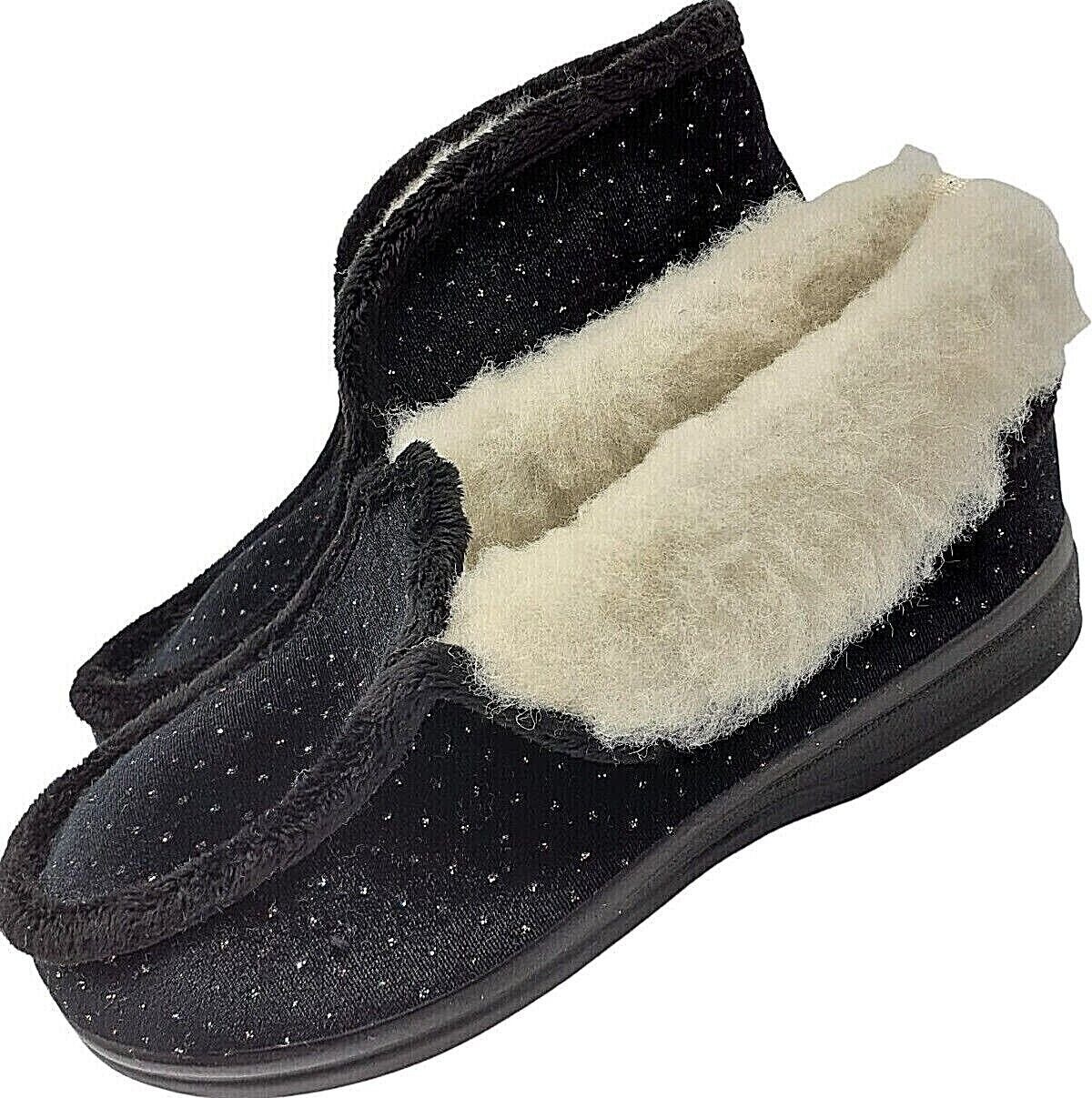 zelbut Elegante Damen Winter Домашняя обувь Валенки Schafwolle Gefüttert Hausschuh