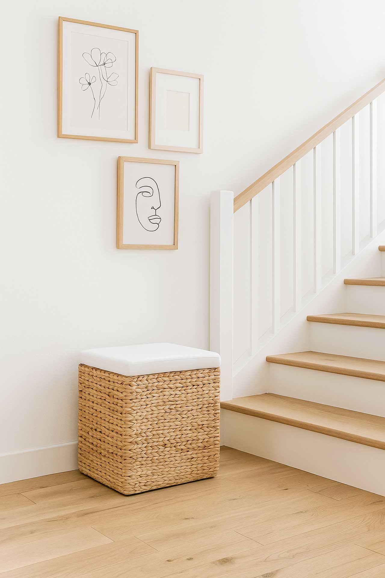 VIVANNO Hocker Wasserhyazinthe PALU Rechteckig - Natur Geflochten (1 St), 4 günstig online kaufen