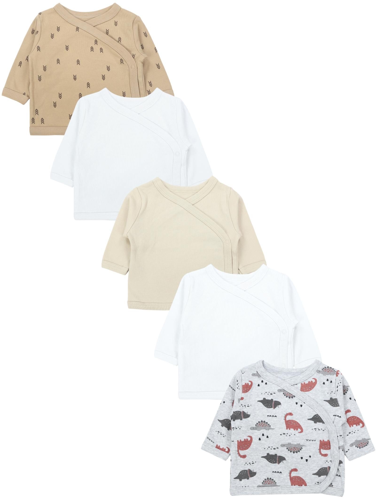 TupTam Wickelshirt TupTam Baby Jungen Langarm Wickelshirt Baumwolle 5er Set