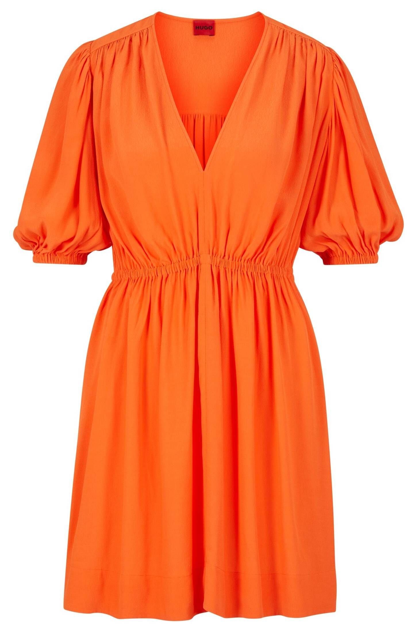 HUGO Sommerkleid Damen Freizeitkleid orange (33) (1-tlg) KAMEN-1