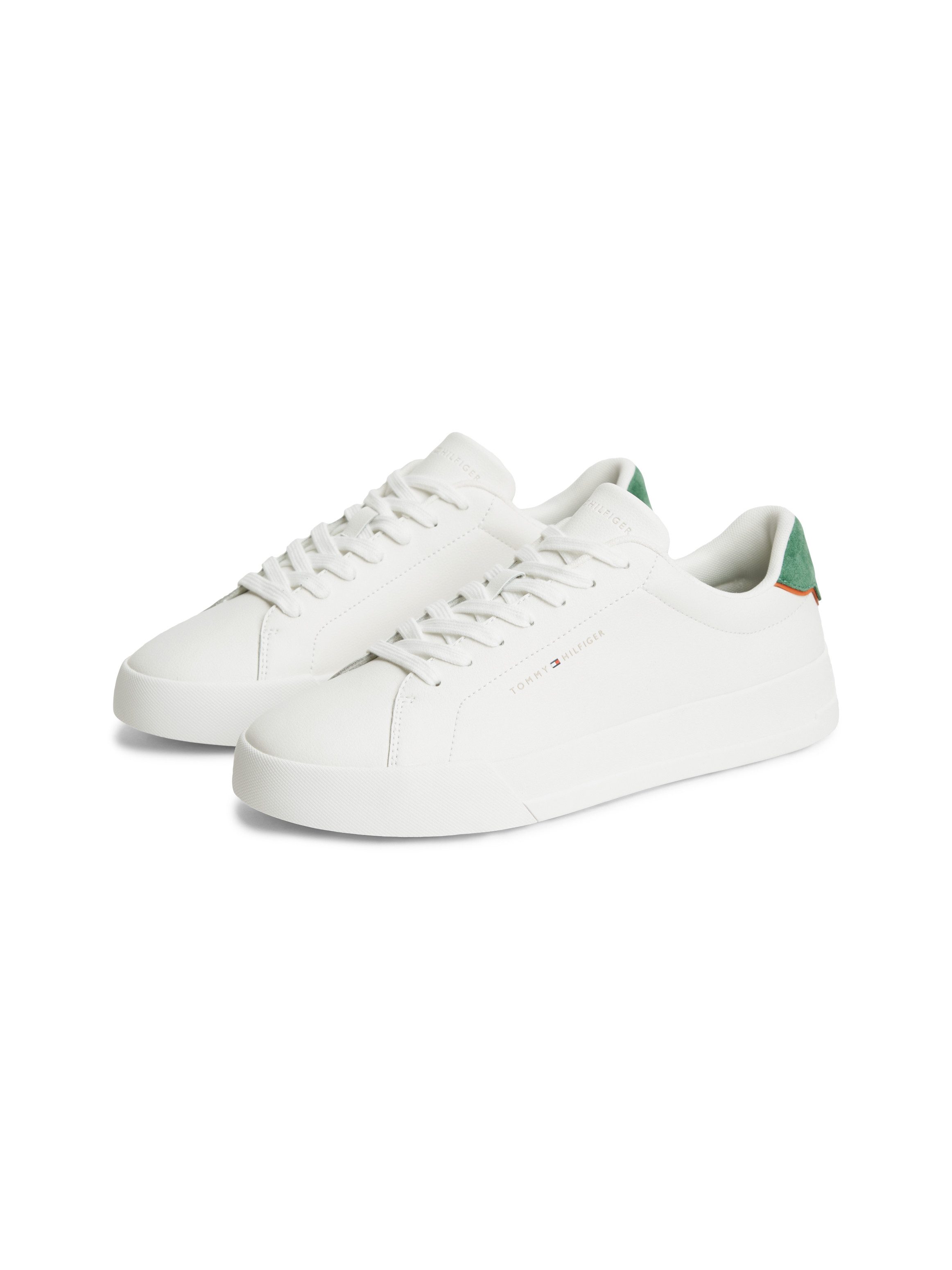 Tommy Hilfiger TH COURT LTH DETAIL ESS Sneaker Freizeitschuh, Halbschuh, Schnürer mit Logoschriftzügen