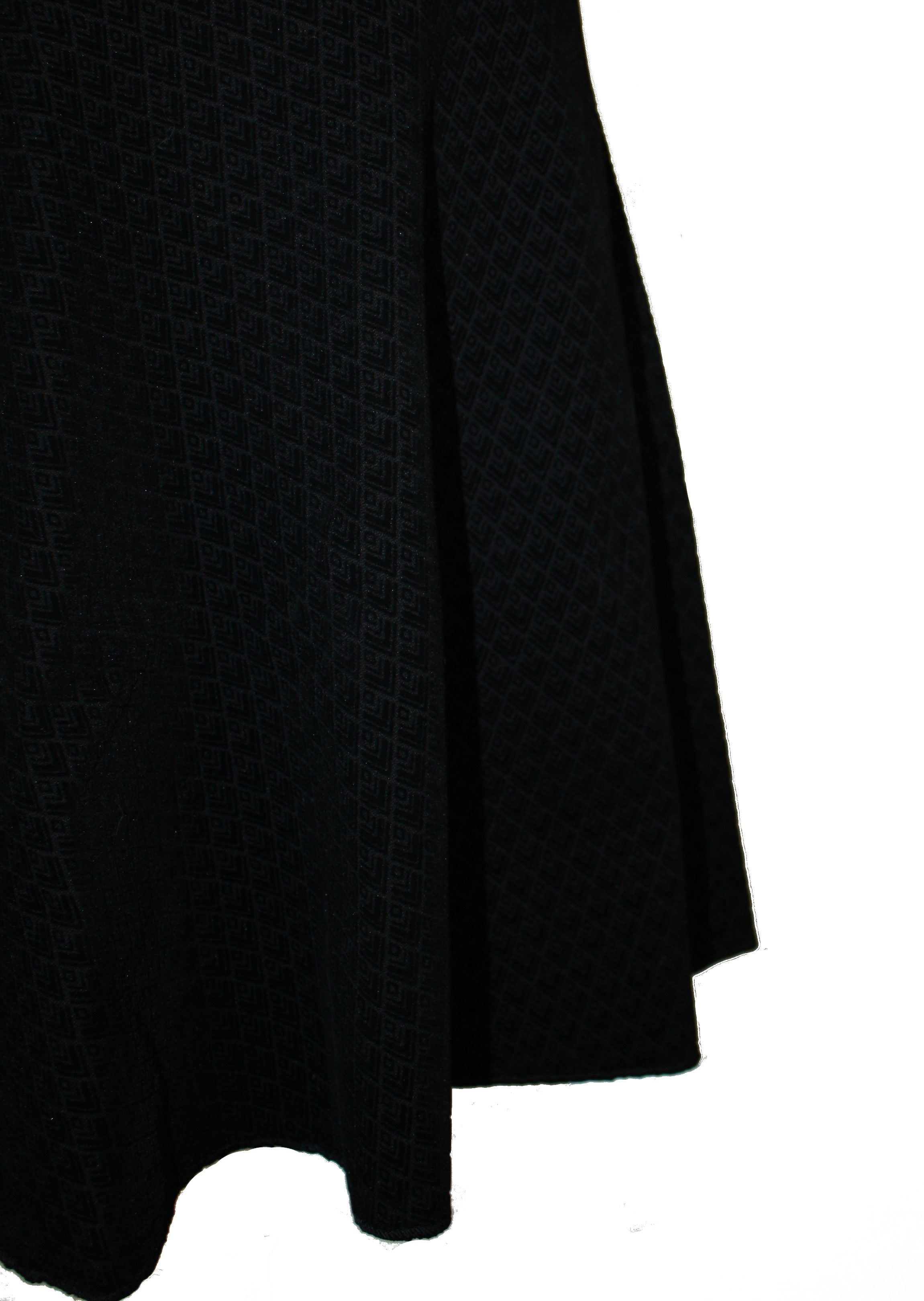 dunkle design A-Linien-Rock Scuba Schwarz Karo Flockprint elastisch günstig online kaufen