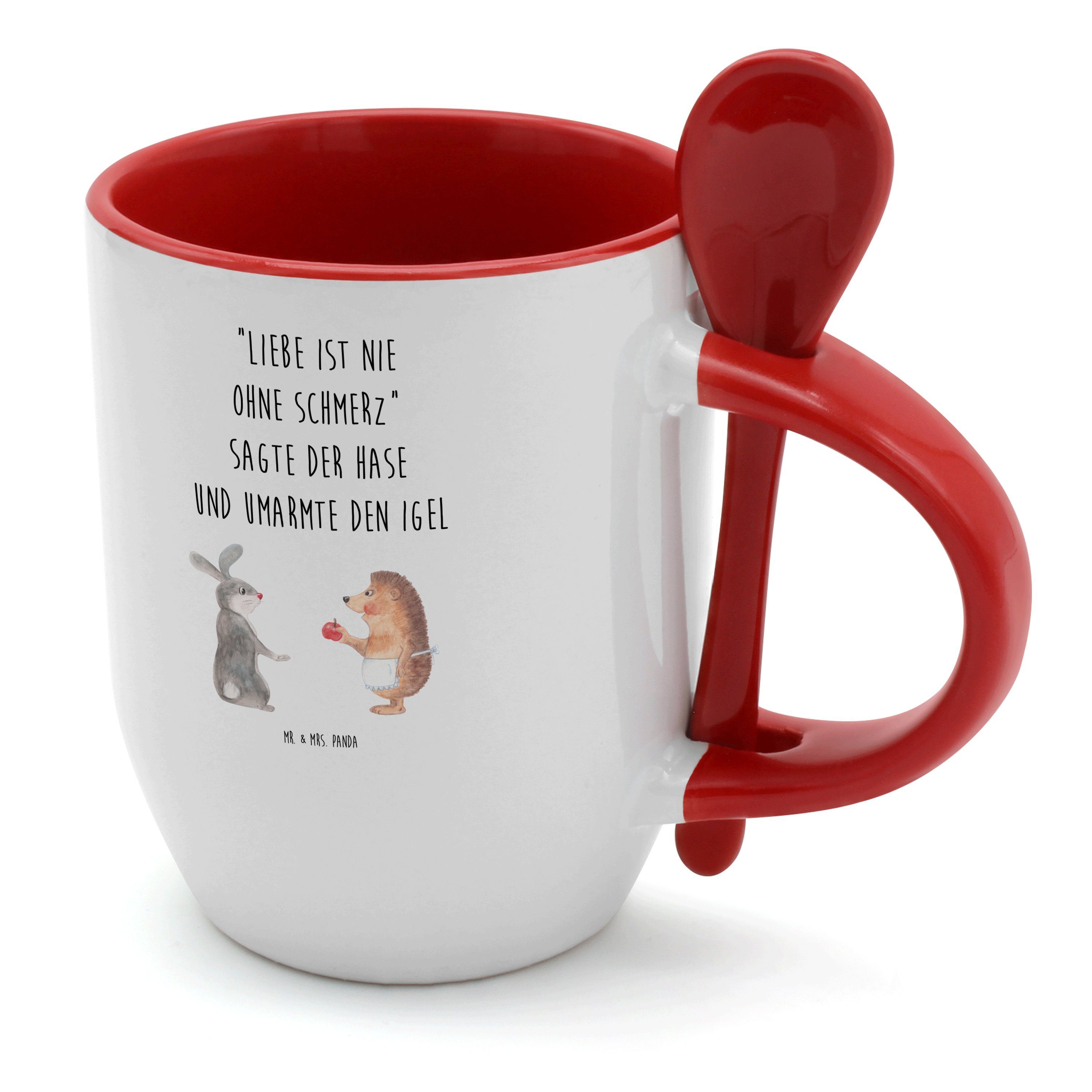 Mr. & Mrs. Panda Tasse »Liebe ist nie ohne Schmerz Weiß Trösten