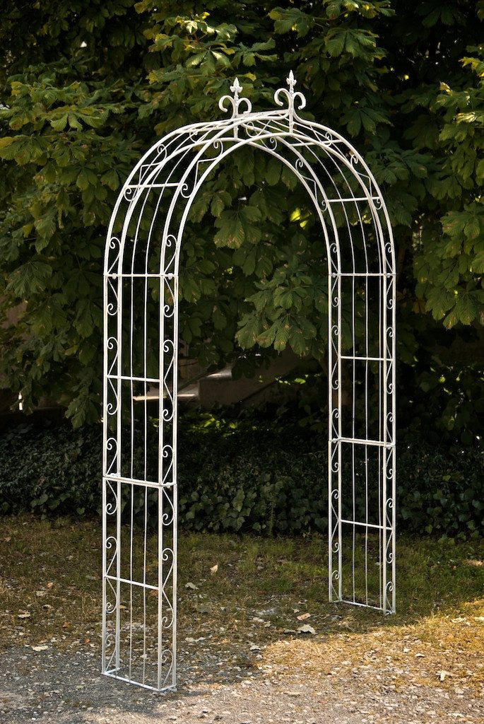 furnicato Rosenbogen Sun 260x148x34,5 cm antik weiß, 1 St.
