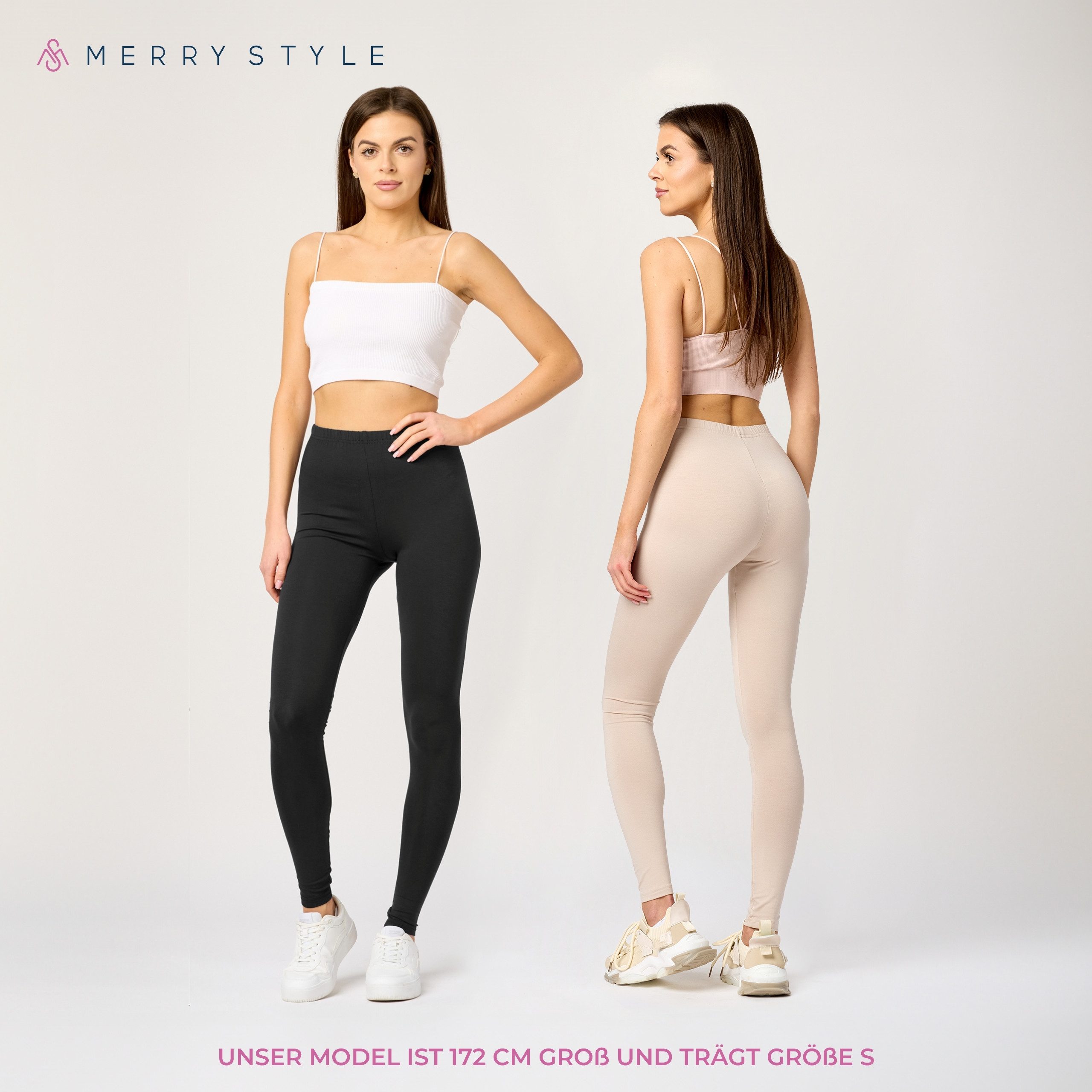 Merry Style Leggings 2er Pack Viskose Damen Lang Hose MS10-143 (2-tlg) günstig online kaufen