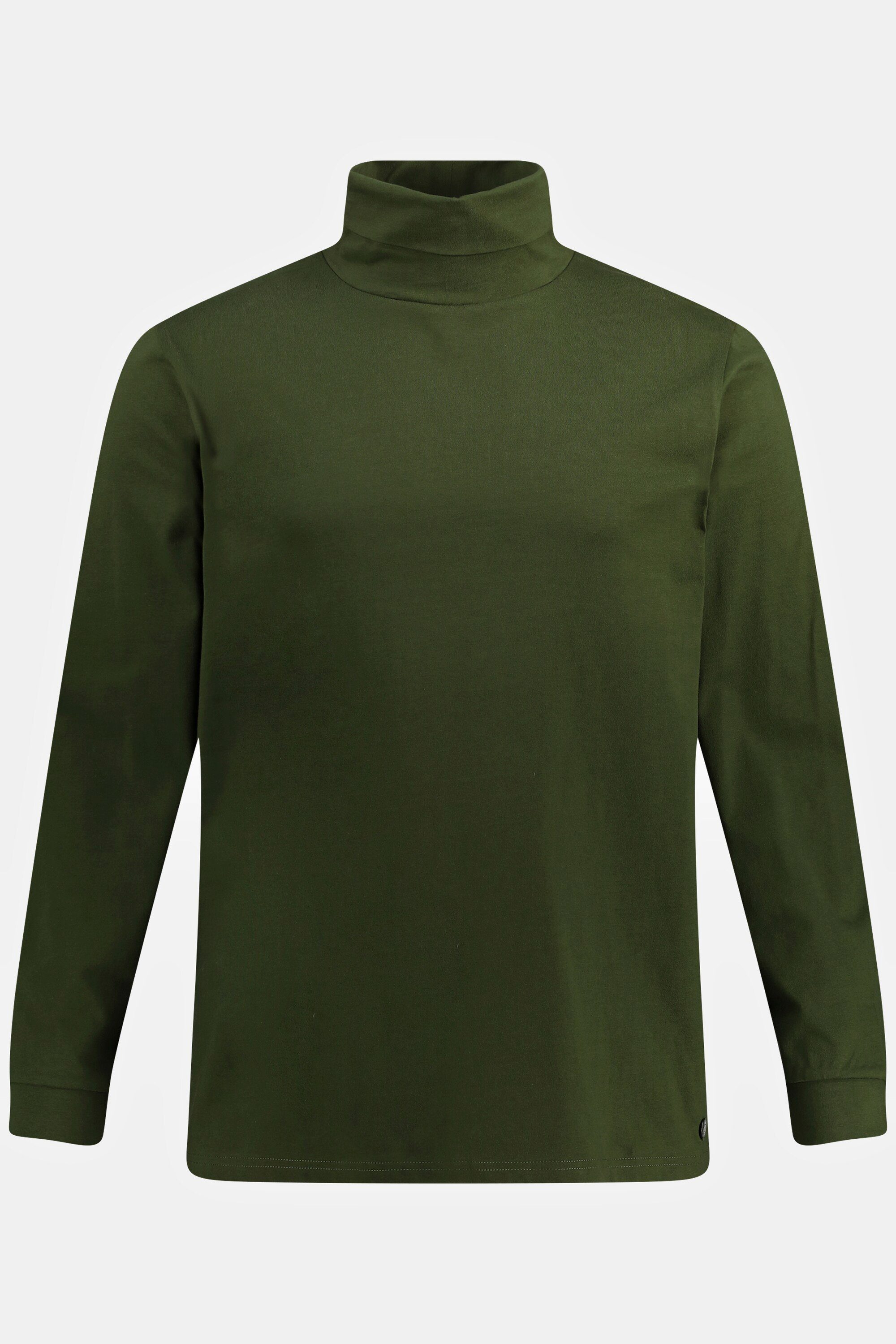 JP1880 Jersey Rollkragen-Shirt Ärmel Basic oliv lange T-Shirt
