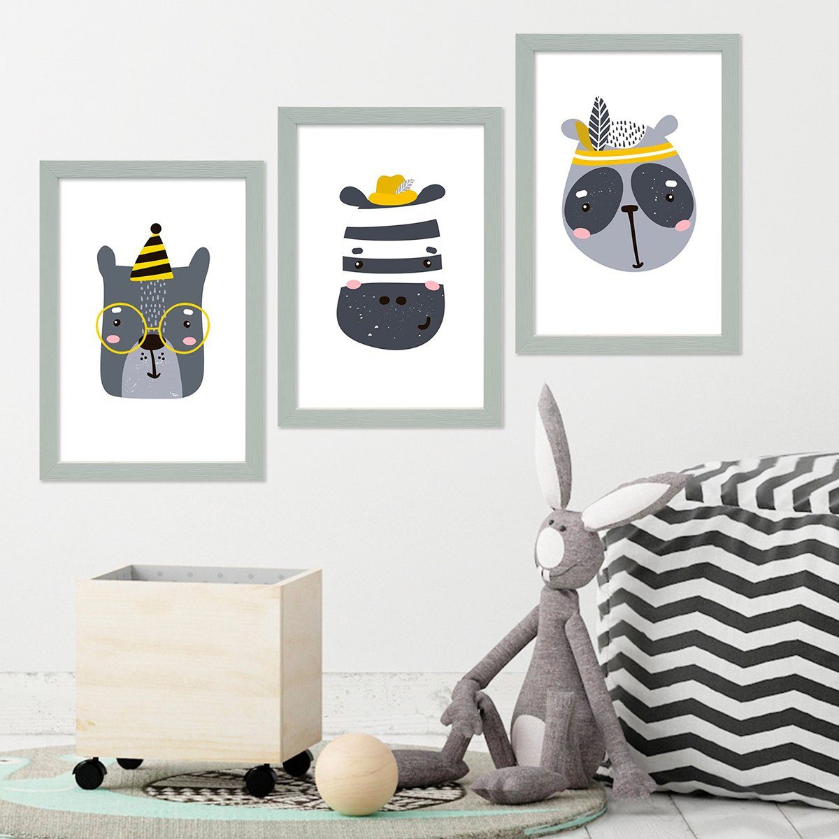 PHOTOLINI Bilderrahmen 3er Set Massivholz-Rahmen - günstig online kaufen