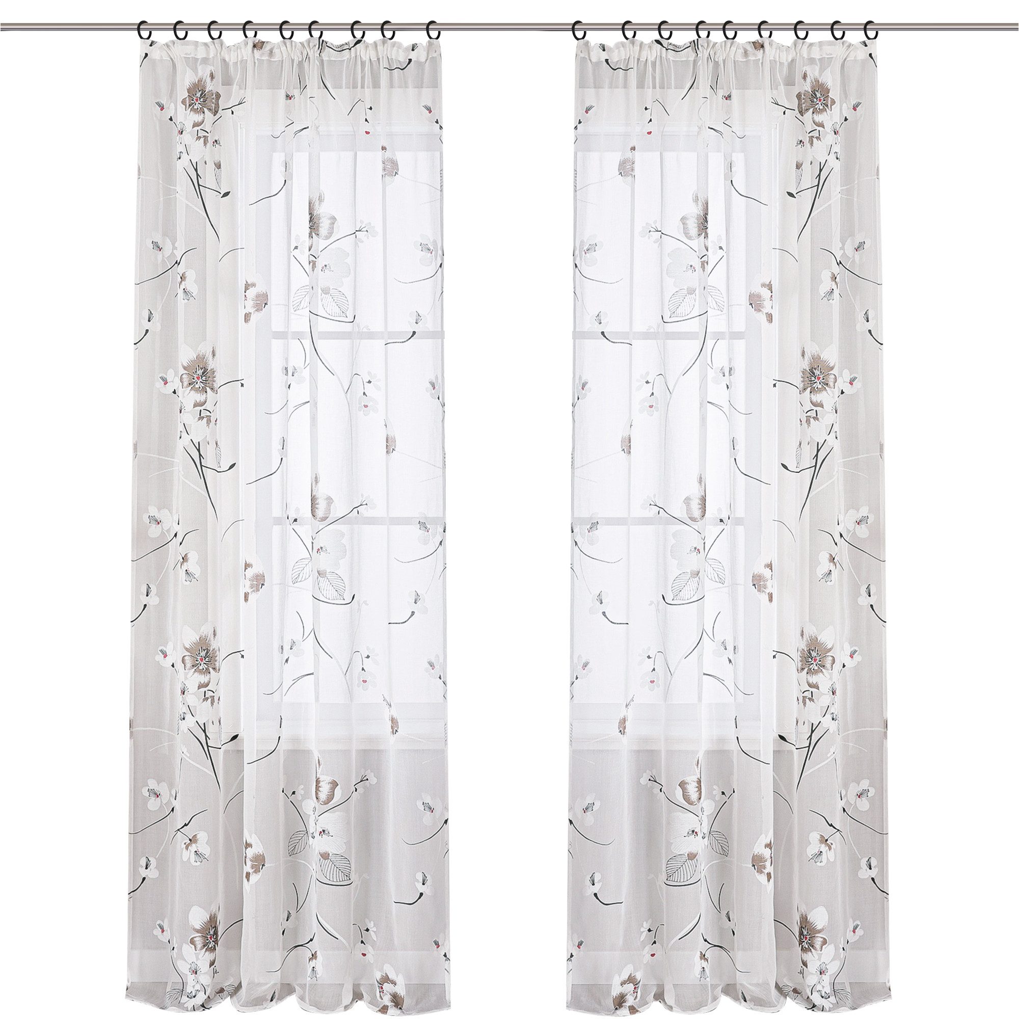 Joyswahl Gardine (1 St), Kräuselband, transparent, Ausbrenner Vorhänge Voil günstig online kaufen