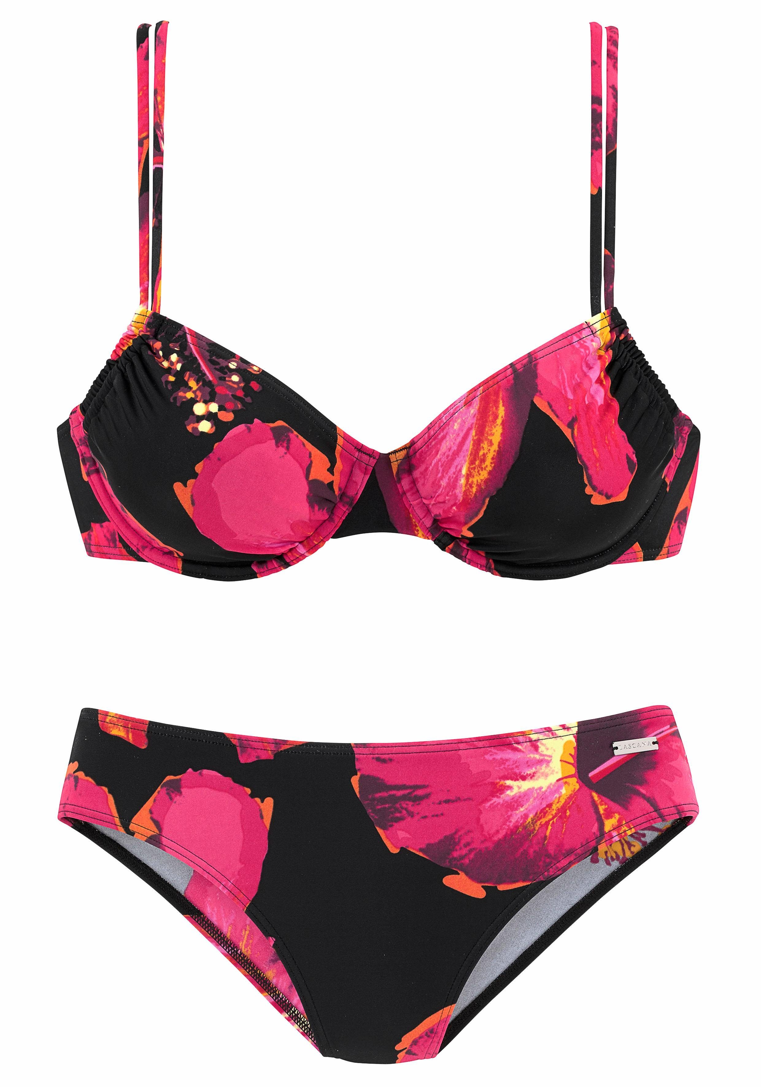 LASCANA Bügel-Bikini mit plakativem Blütenprint günstig online kaufen