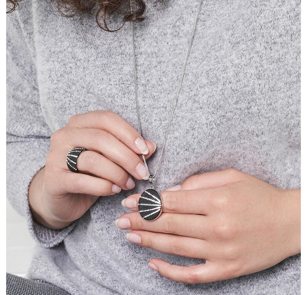 LEONARDO Fingerring Dina Silber 17 schwa... LEONARDO Fingerring Dina Silber 17 schwa...