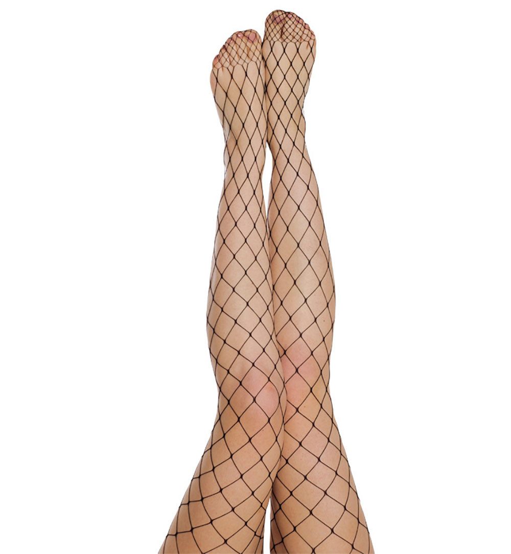 Fries Netzstrumpfhose Netzstrumpfhose Strumpfhose Schwarz Netz Karneval Fasching Cosplay Einheitsgröße