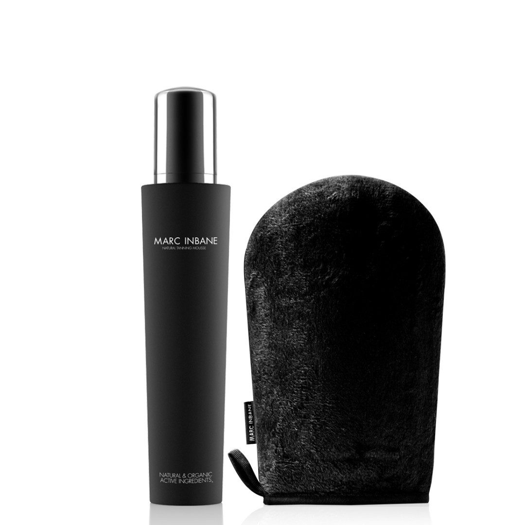 MARC INBANE Selbstbräunungsmousse Natural Tanning Mousse + Bräunungshandschuh, 2-tlg.