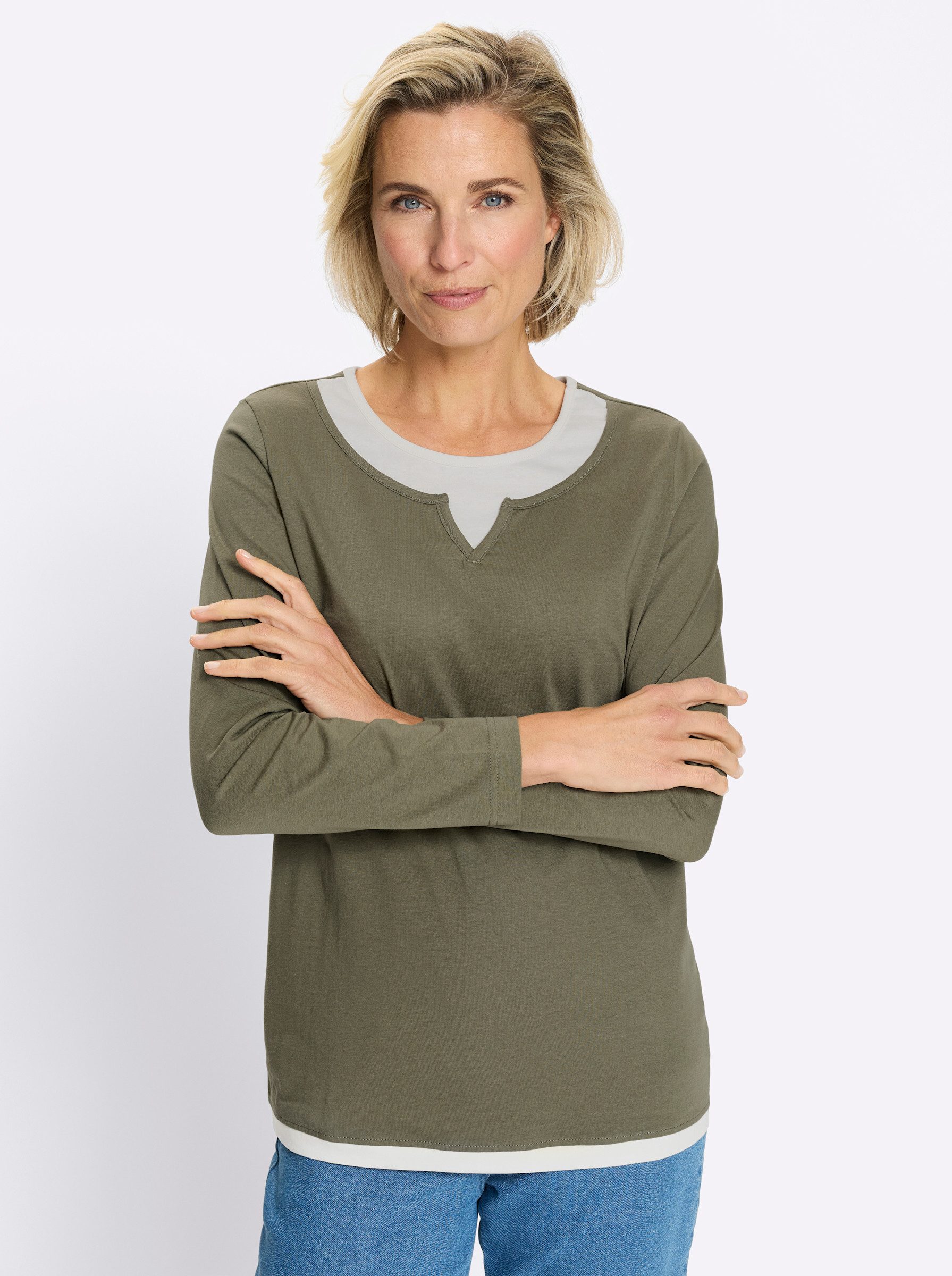 Sieh an! T-Shirt Langarm-Shirt Langarm