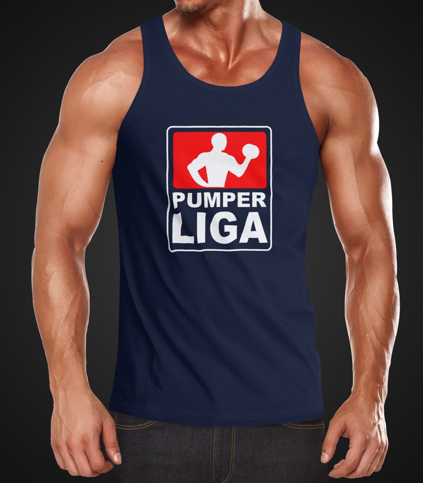 MoonWorks Tanktop Herren Tanktop Pumper Liga günstig online kaufen