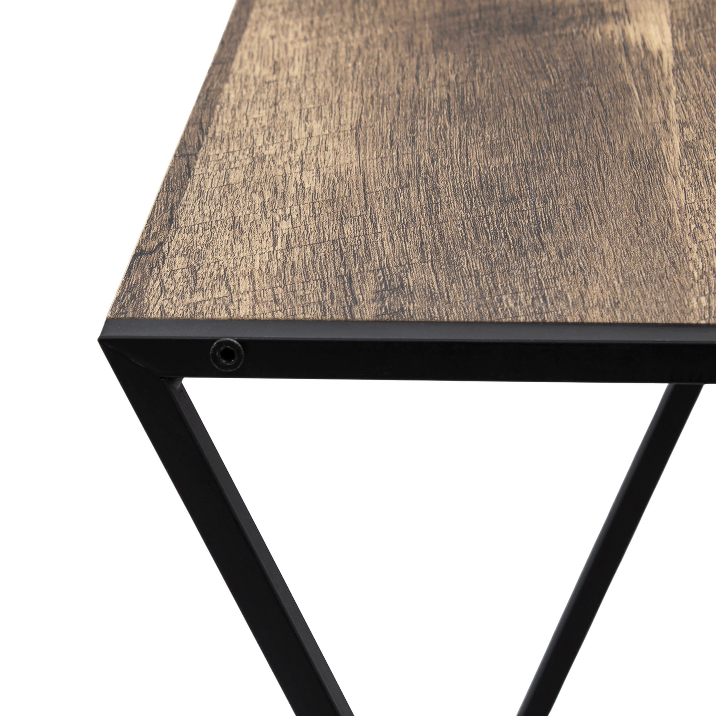 Spetebo Blumentisch Holz Pflanzenständer mit Metall Gestell (Anzahl, 1-St., Stück), asymmetrisch geformter Blumentisch – Bild 4 von 5