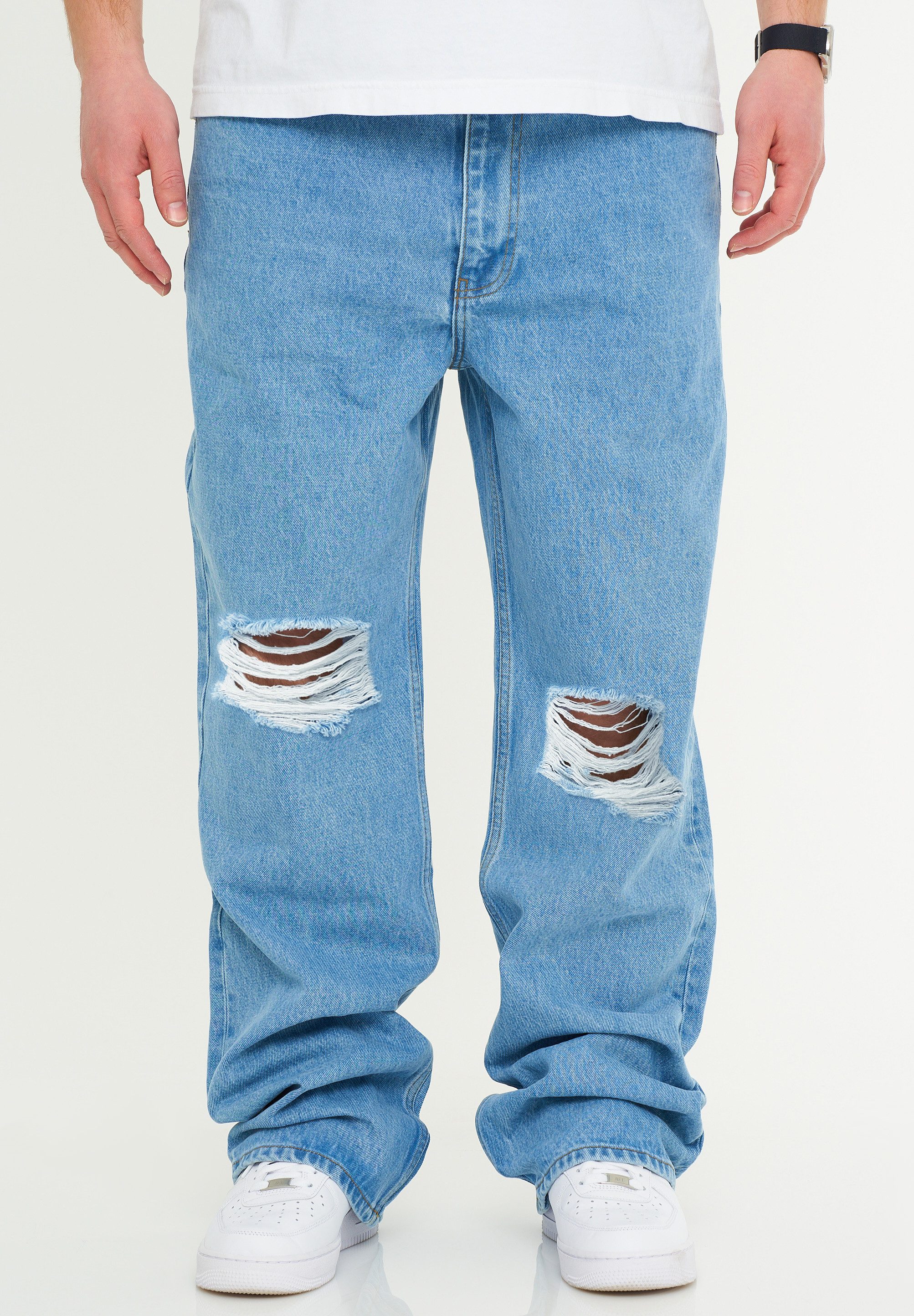 DAILY COTTON Loose-fit-Jeans DCPAPILON Herren Lange Hose Jeans Ripped Loose günstig online kaufen