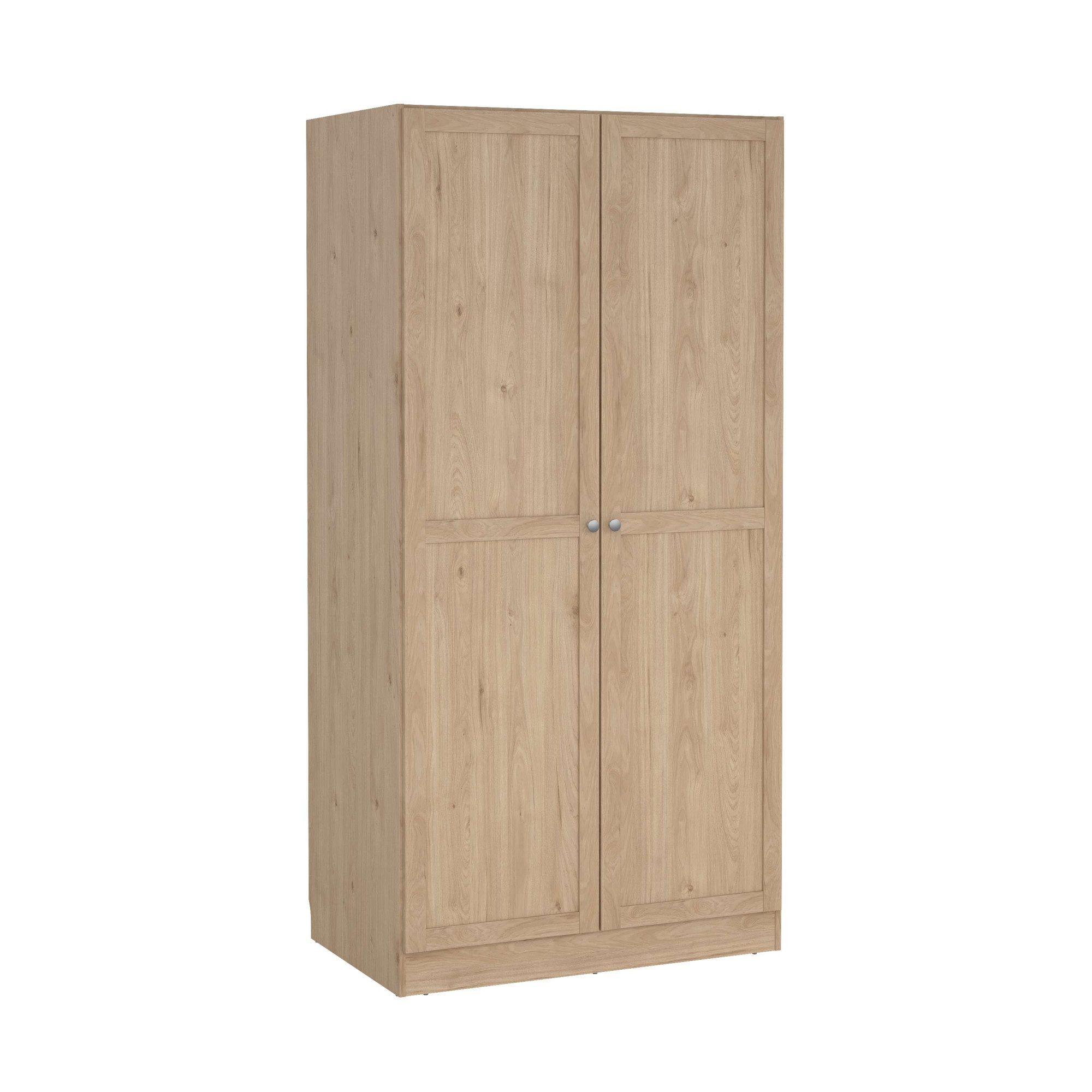 Home affaire Kleiderschrank Billund, skandinavisches Design & viel Stauraum (3 Breiten: 98,5, 147 der 195 cm) Viel Stauraum mit Böden & Kleiderstange, praktische Aufteilung