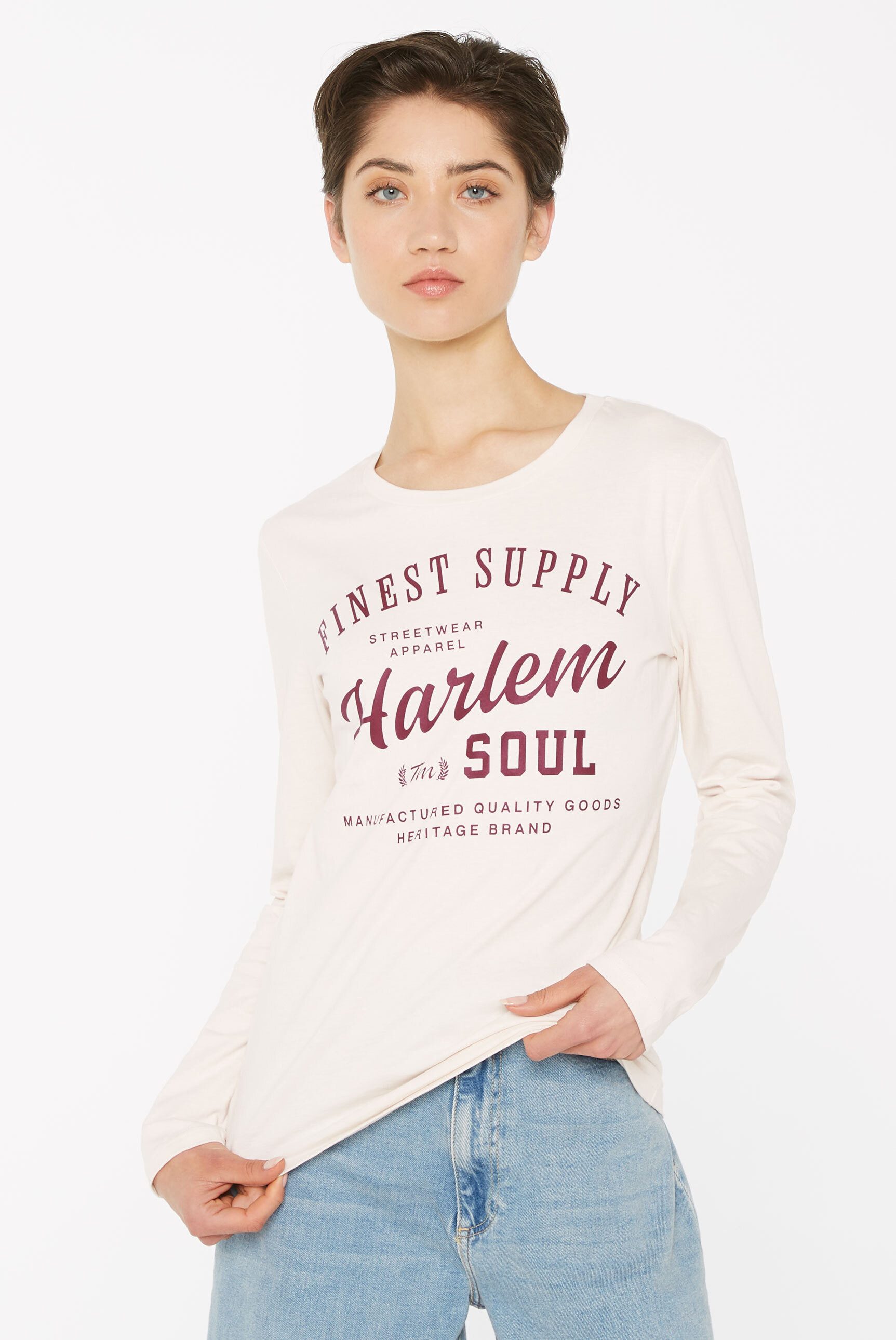 Harlem Soul Langarmshirt aus Baumwolle