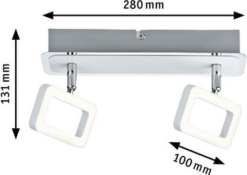 Paulmann LED Deckenleuchte, LED fest integriert, Warmweiß, »Spot Weiß/Chrom Frame inkl. Leuchtmittel «