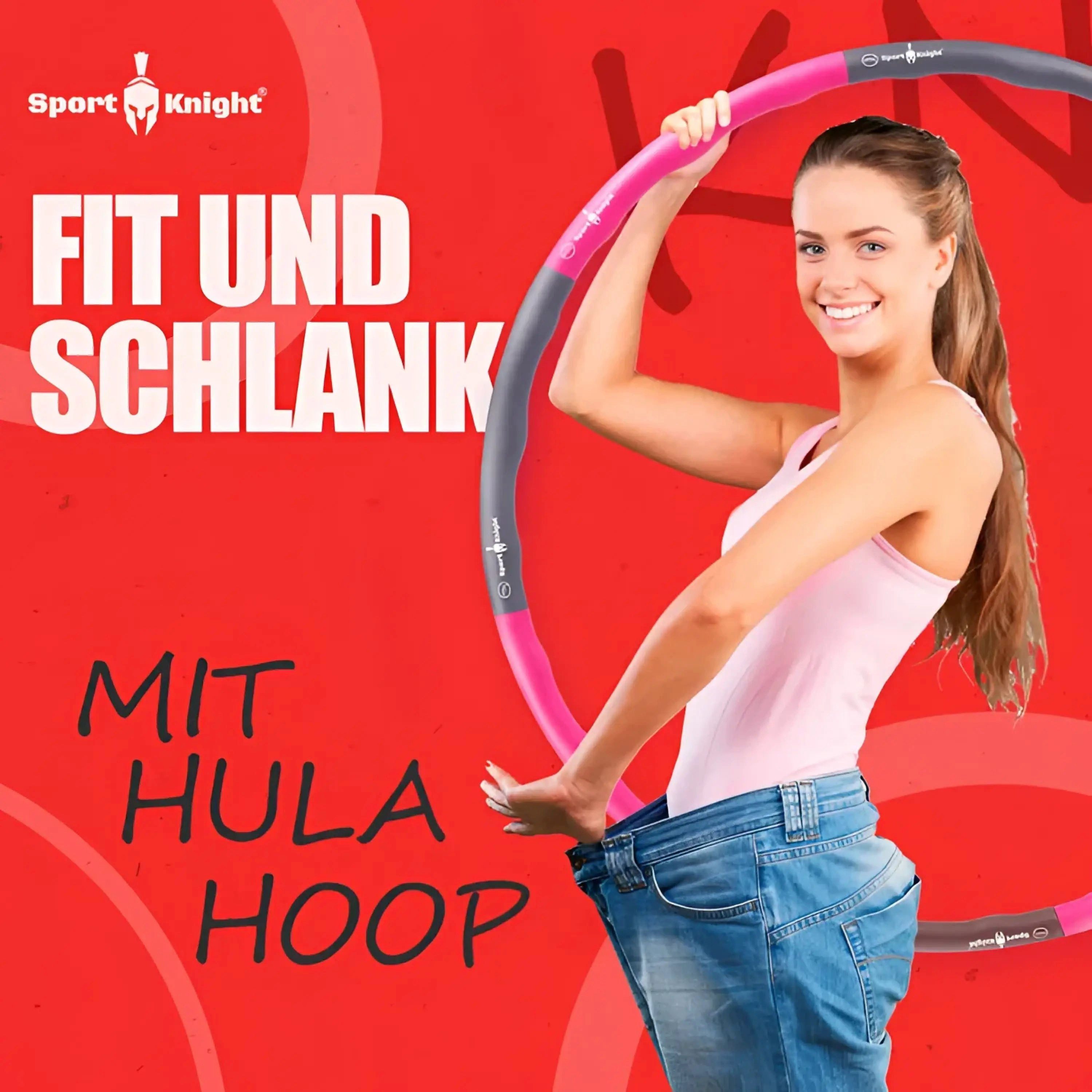 Sport-Knight® Hula-Hoop-Reifen Hula Hoop Reifen Premium, 850g-1,2Kg-1,5kg (mit oder ohne Trainingsbuch erhältlich)