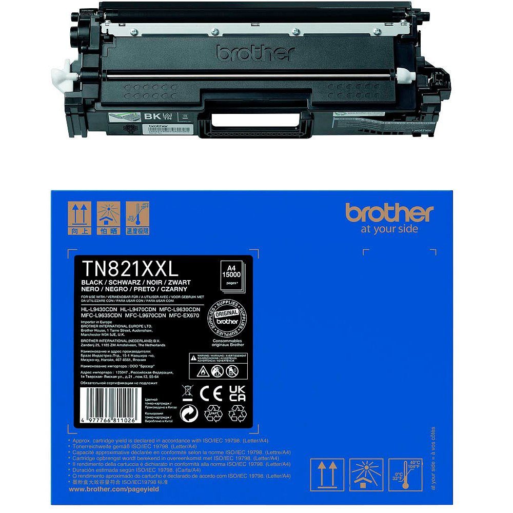 Brother Tonerkartusche 1 Tonerkartusche TN-821XXL ca. 15.000 Seiten - black, (1-St)