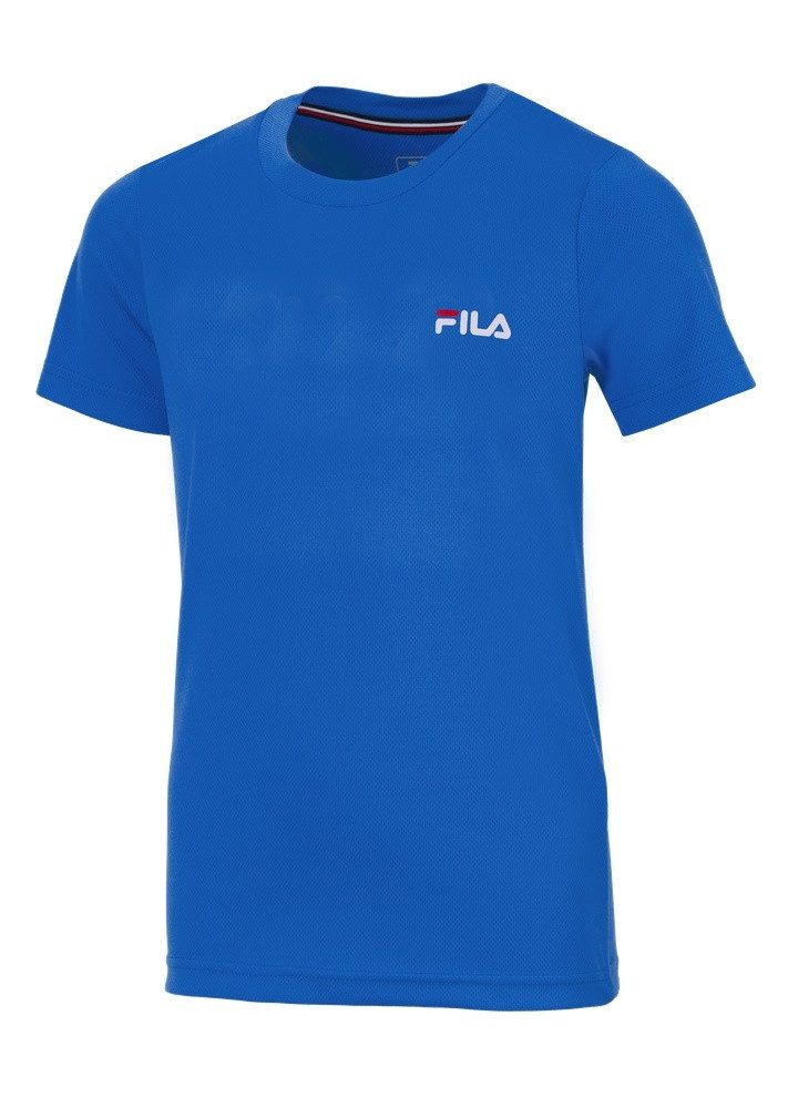 T-Shirt Logo (100% rec. Polyester) blau Kinder
