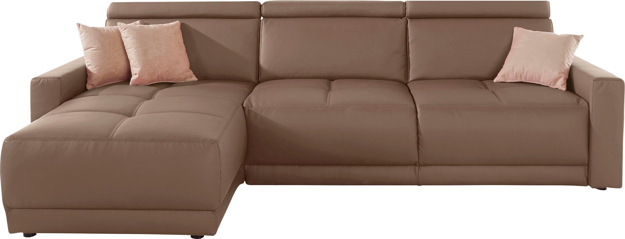 DOMO collection Ecksofa "Ava mit moderner Sitzheftung & toller Doppelnaht, günstig online kaufen