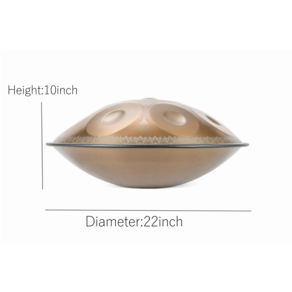 Fine Life Pro Handpan Schwarze Handpan-Trommel mit 10 Tönen