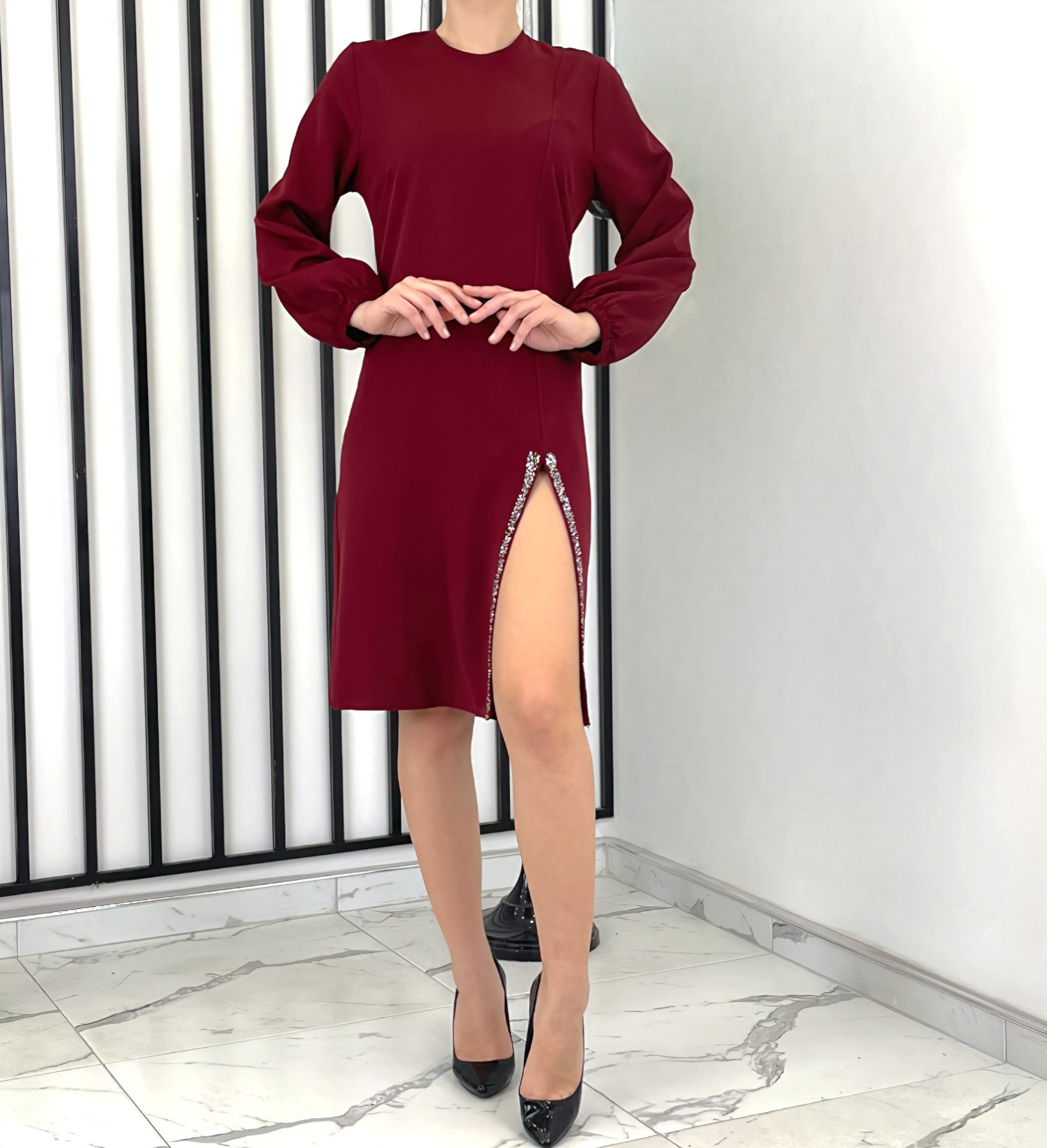 fashionshowcase Longtunika Damen Kleid Kleid mit günstig online kaufen