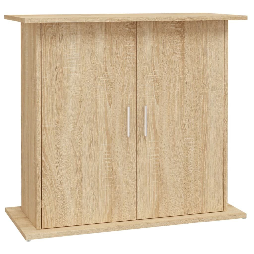 furnicato Aquariumunterschrank Aquariumständer 81 x 36 x 73 cm Sonoma-Eiche Aquarienschrank mit 4 Fächern und viel Stauraum für dein Zubehör