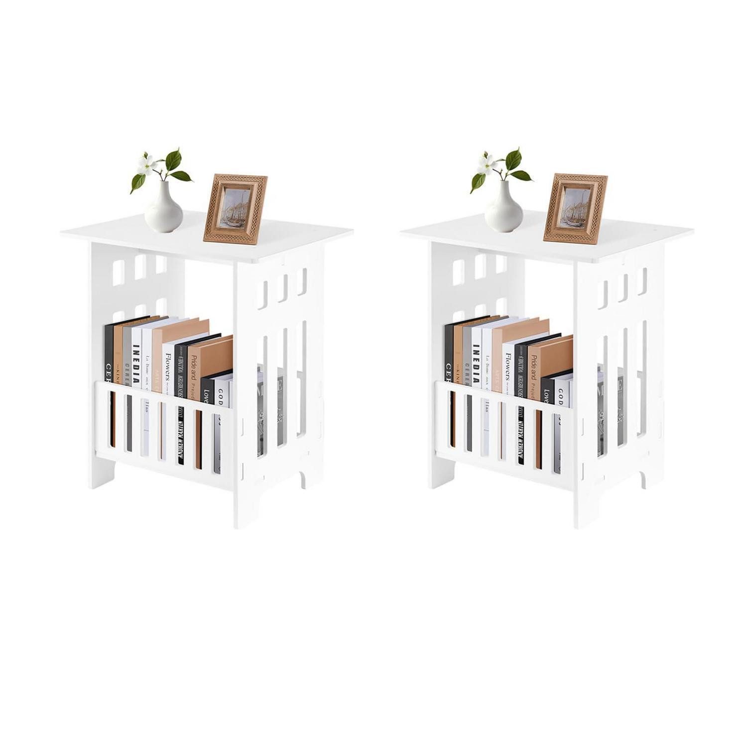 LuxusKollektion Nachttisch Nachttisch 2er Set 32x26x40CM Holz-Kunststoff (2-St)