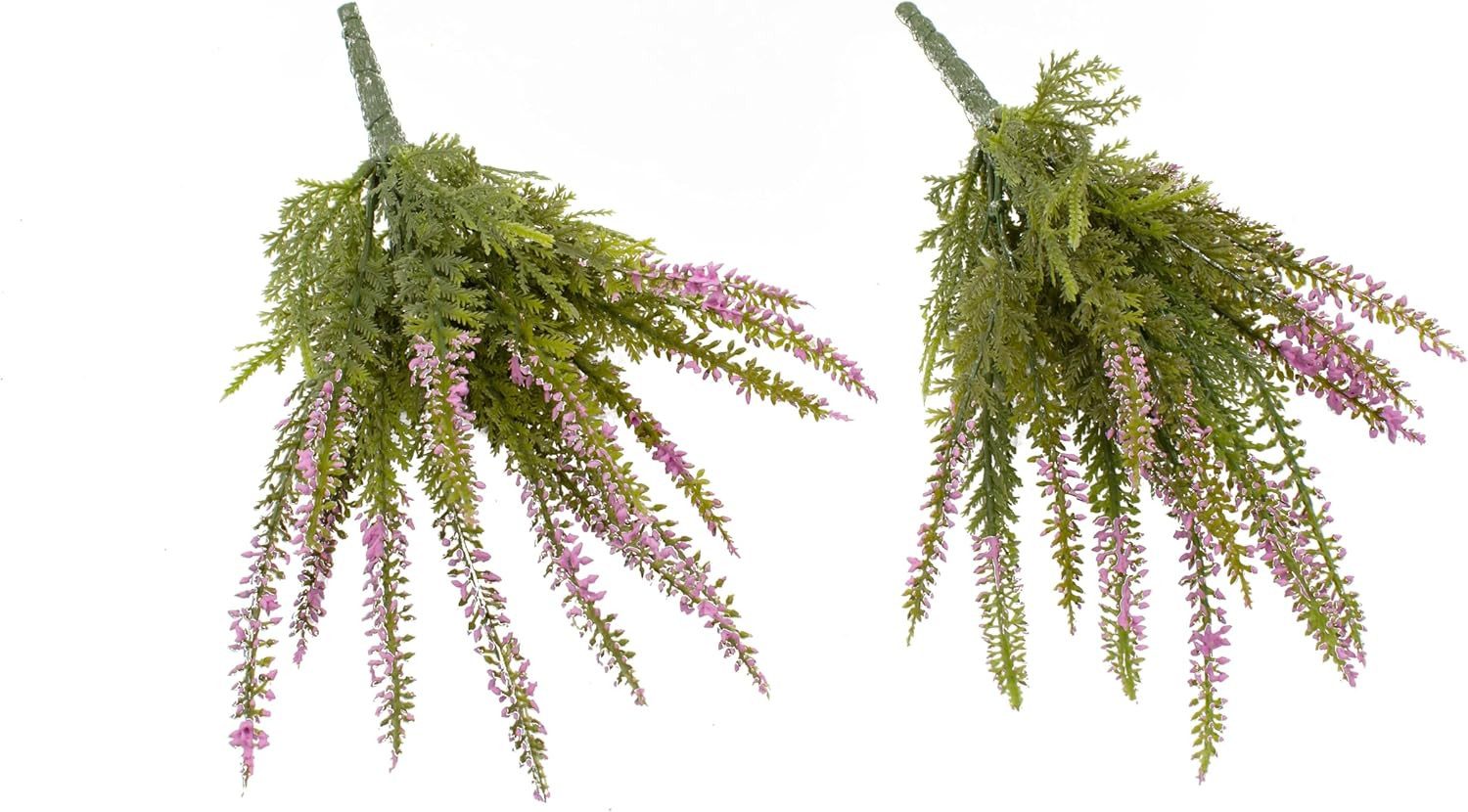 Kunstpflanze 2er Set künstliche Erika Kunstblume Stecker Heidekraut, mucPlants