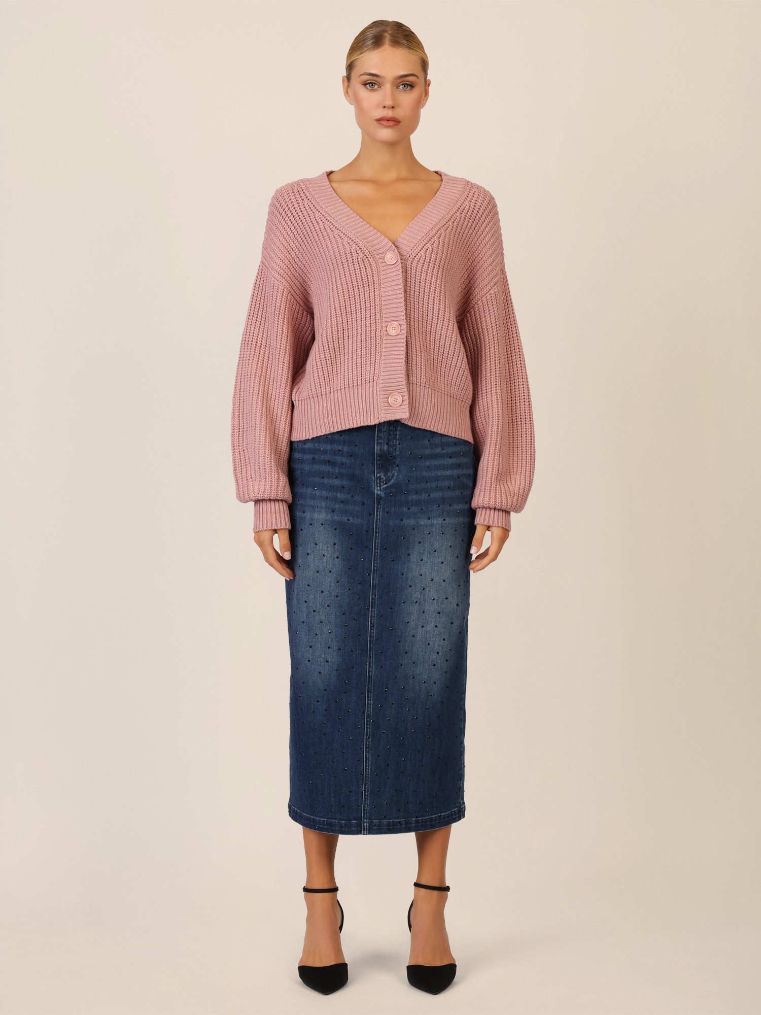 Apart Strickjacke mit Knopfleiste