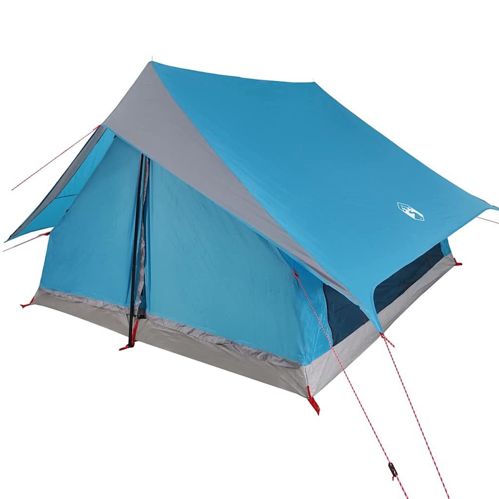 vidaXL Tunnelzelt Familienzelt mit Dach Blau und Grau 315 x 286 x 200 cm, (1 tlg)