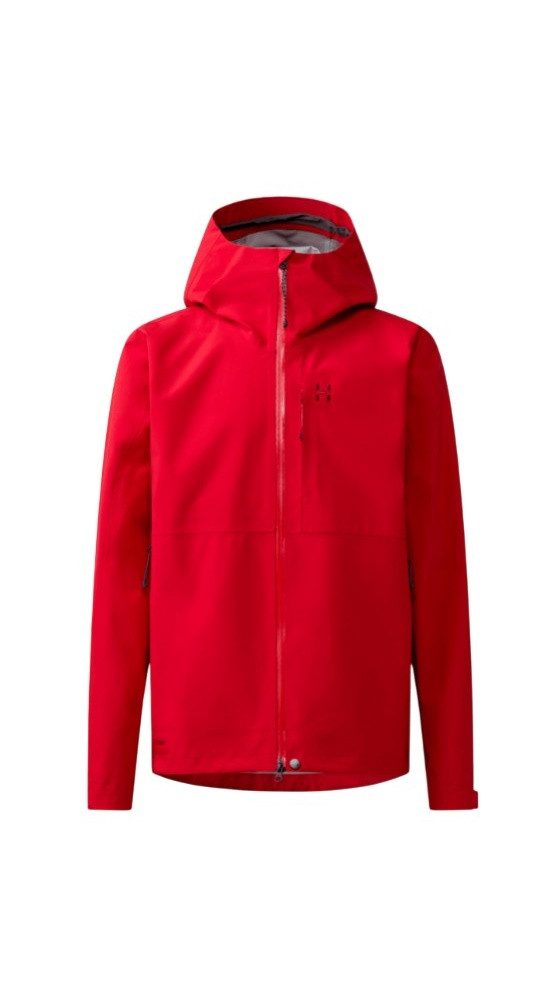 Haglöfs Allwetterjacke Front Proof II (wasserdicht, winddicht, 3-Lagen) rot Herren