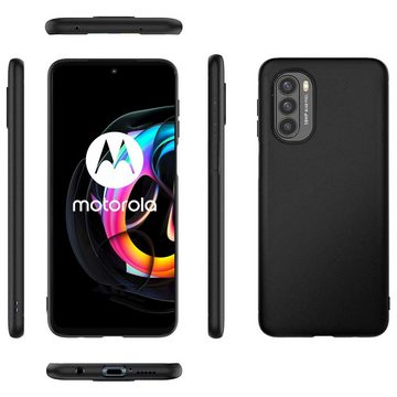 CoolGadget Handyhülle Black Series Handy Hülle für Motorola Moto G52, G82 5G 6,6 Zoll, Edle Silikon Schlicht Schutzhülle für Motorola G52 / G82 5G Hülle